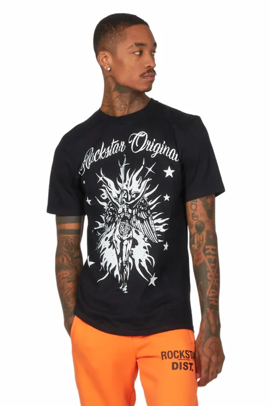 Mermaid Black Graphic T-Shirt sold by Rockstar Original