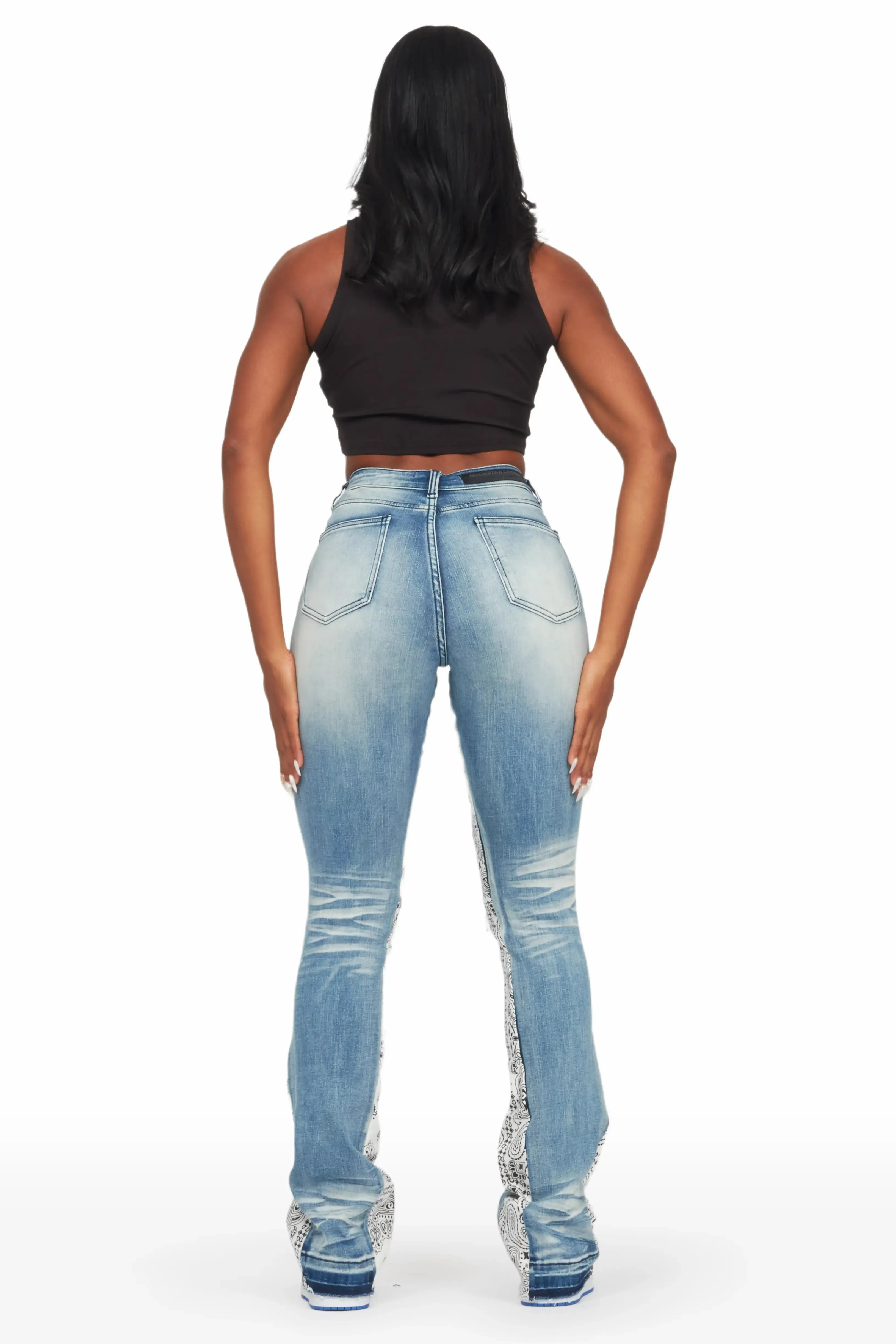 Khaleesy Light Wash Stacked Flare Jean sold by Rockstar Original product image thumbnail 5