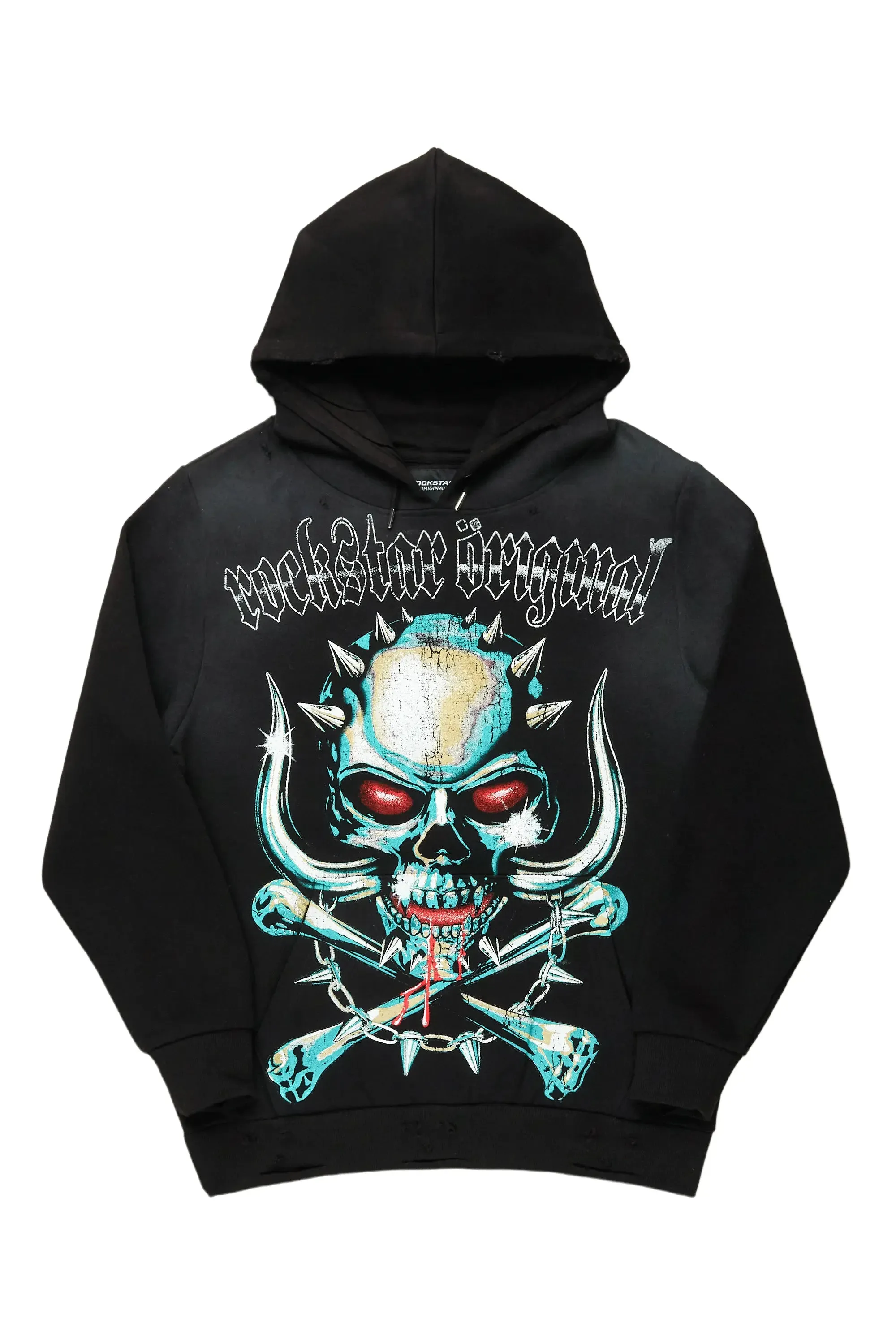 Inner Luv Black Distressed Graphic Hoodie sold by Rockstar Original