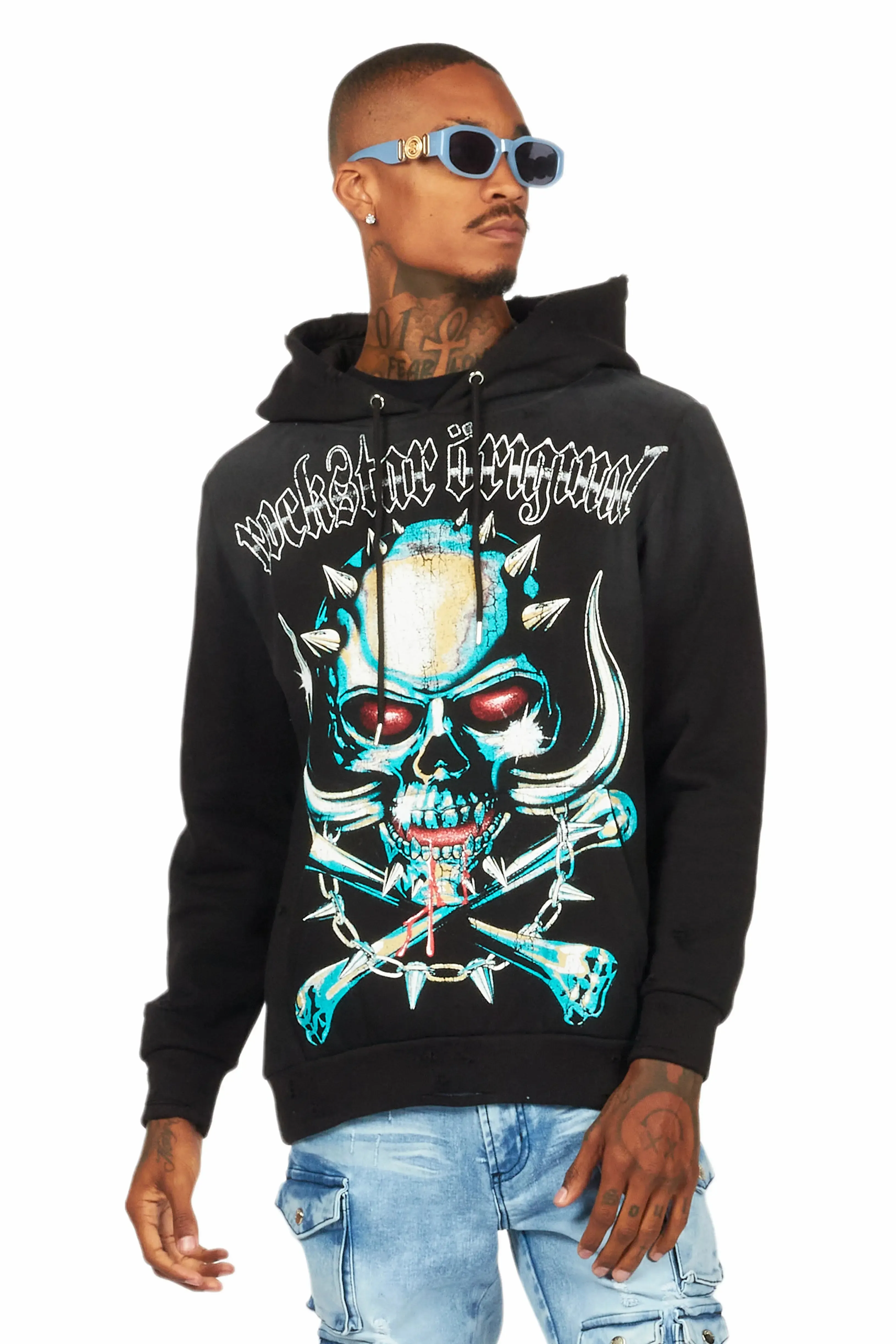 Inner Luv Black Distressed Graphic Hoodie sold by Rockstar Original product image thumbnail 2