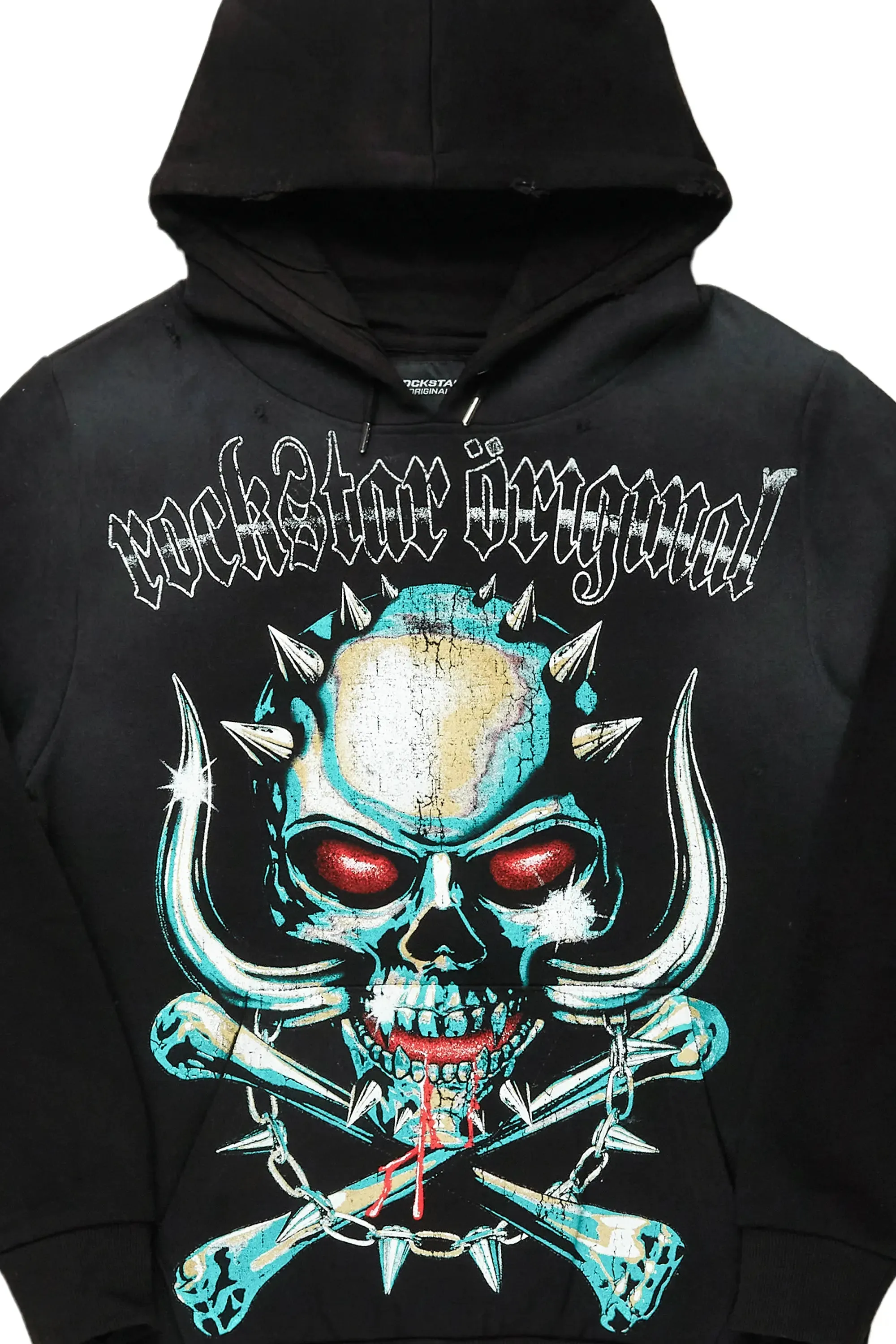 Inner Luv Black Distressed Graphic Hoodie sold by Rockstar Original product image thumbnail 5