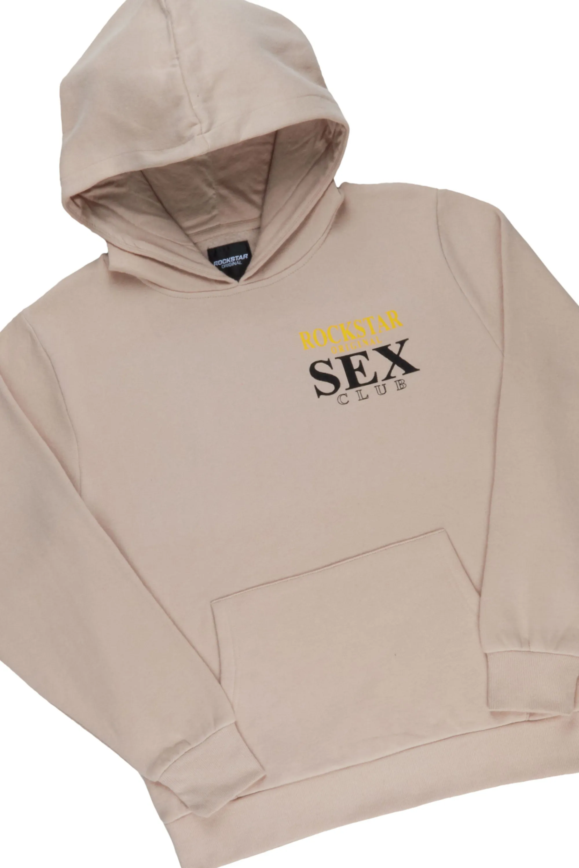 Yellakat Taupe Hoodie Short Set sold by Rockstar Original product image thumbnail 2