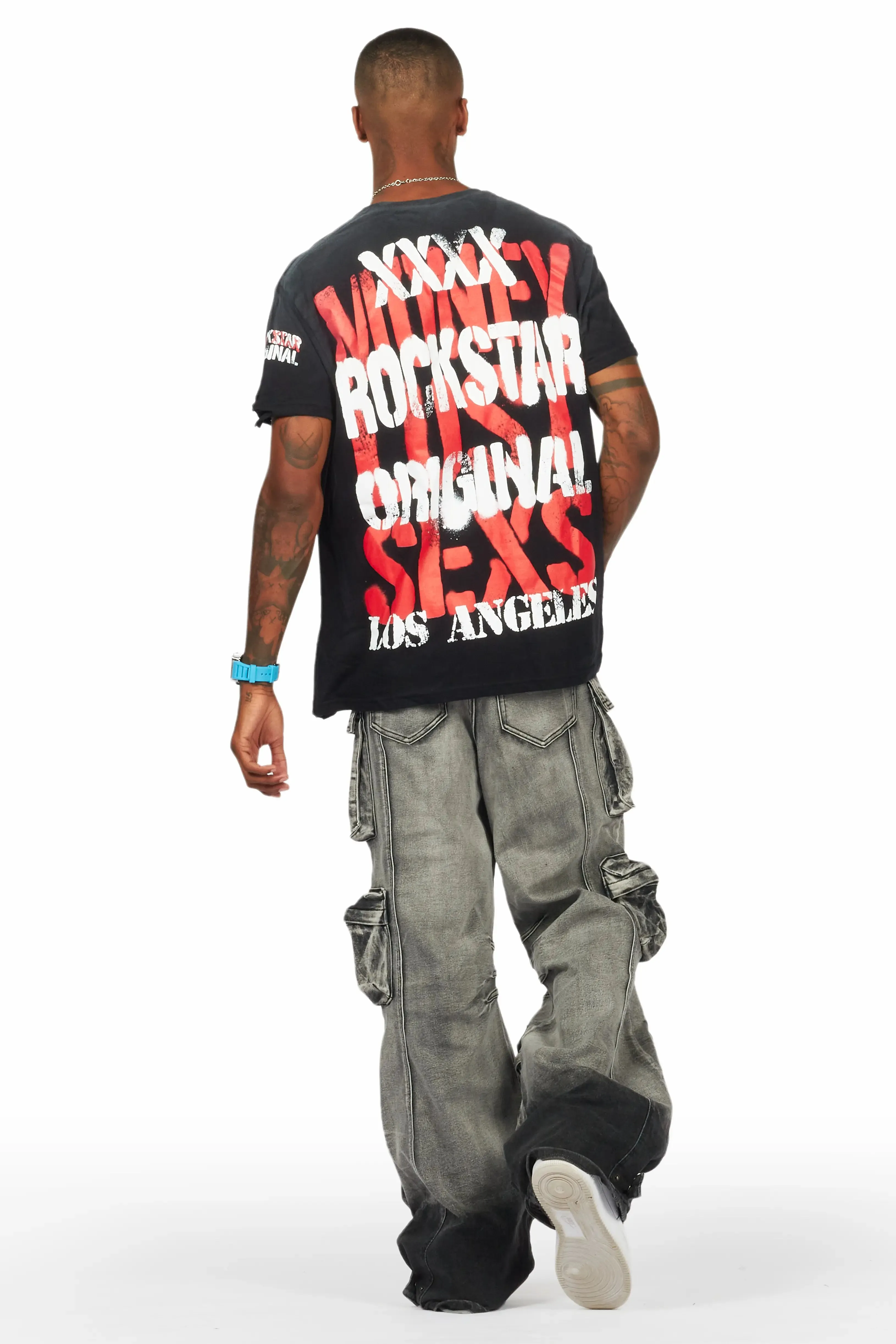 Mahesh Grey Baggy Cargo Jean sold by Rockstar Original product image thumbnail 5