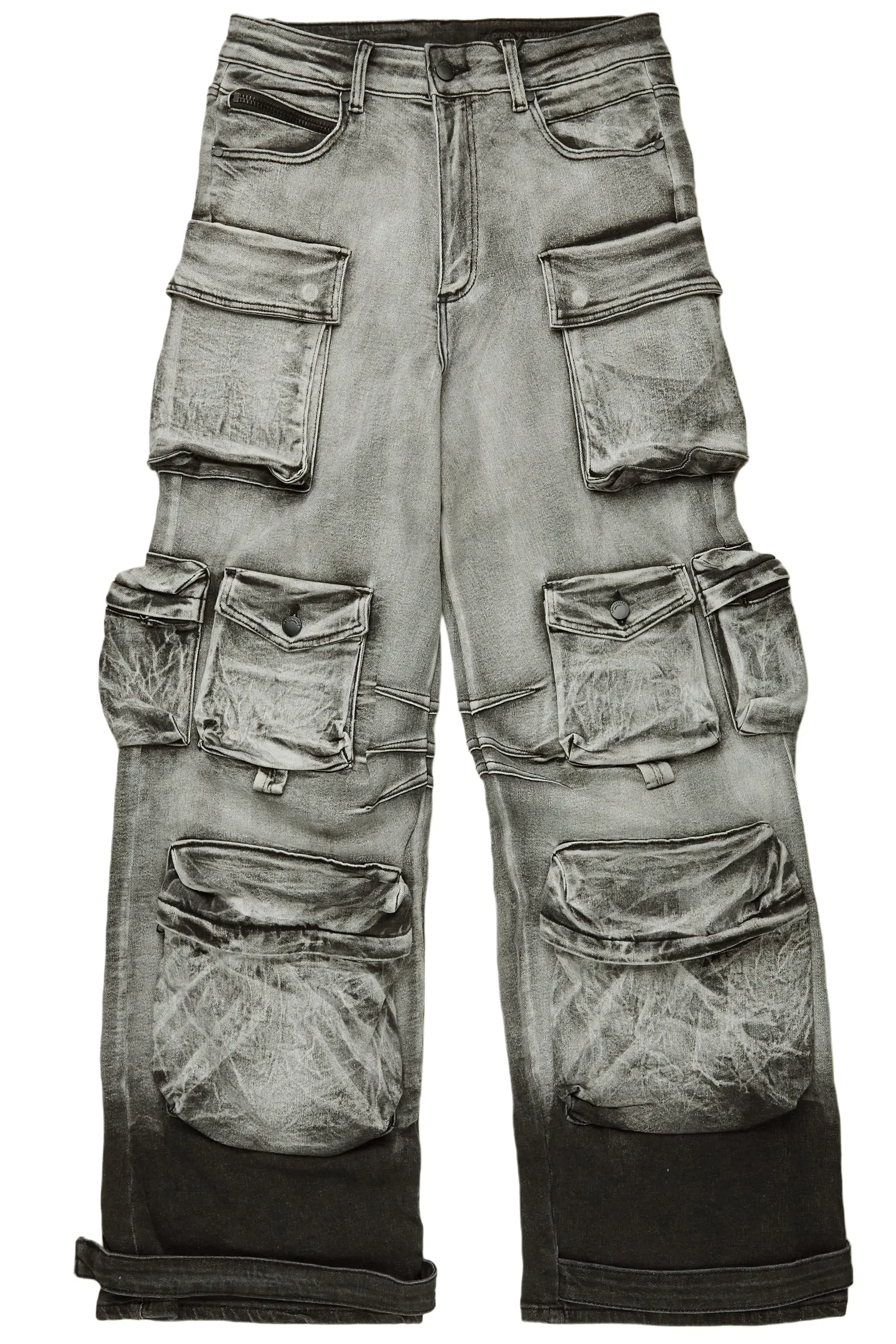 Mahesh Grey Baggy Cargo Jean sold by Rockstar Original product image thumbnail 2
