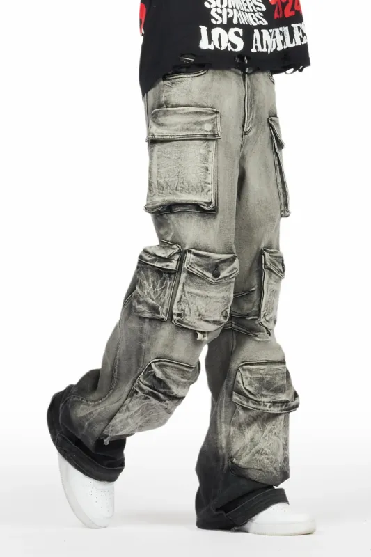 Mahesh Grey Baggy Cargo Jean sold by Rockstar Original