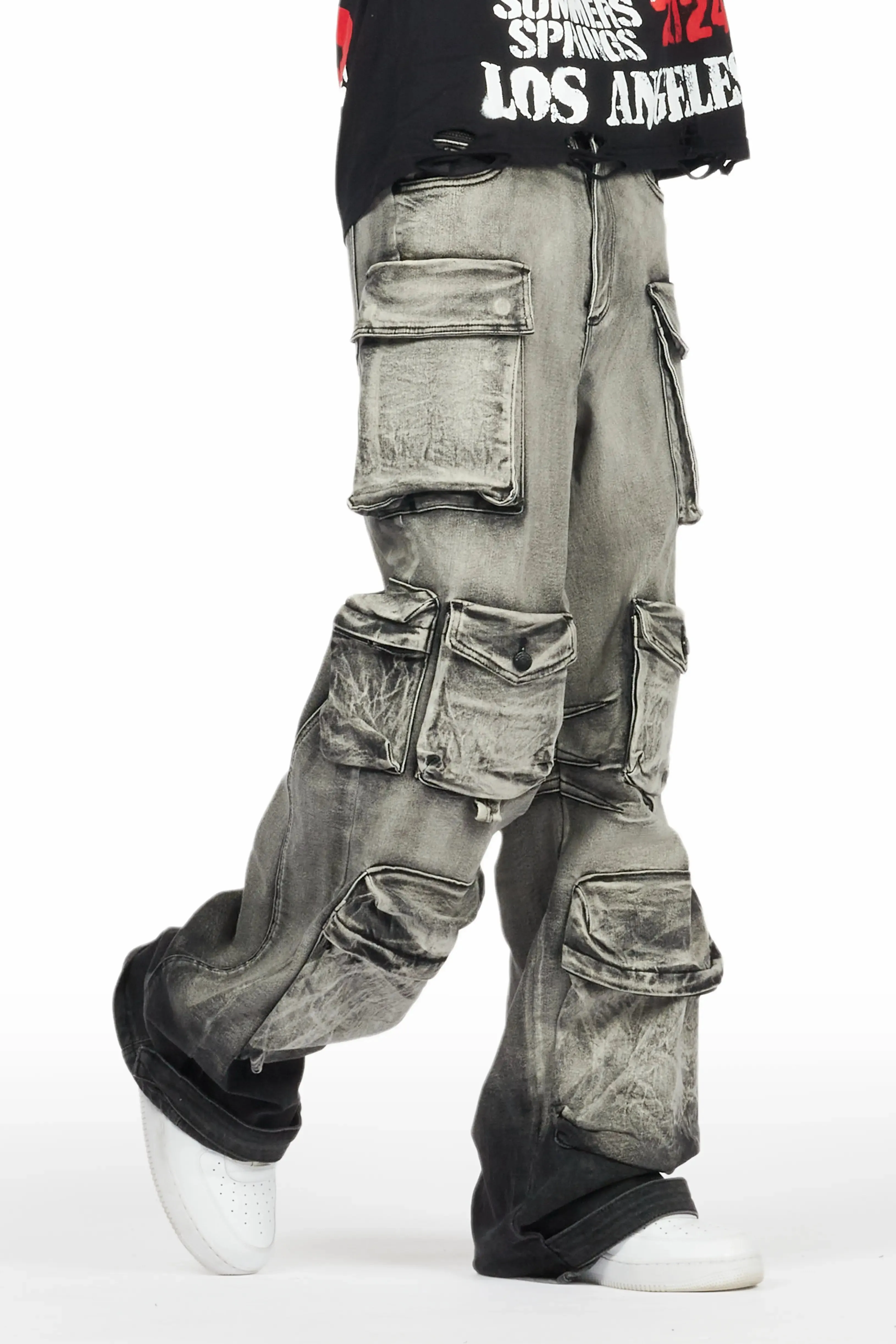 Mahesh Grey Baggy Cargo Jean sold by Rockstar Original
