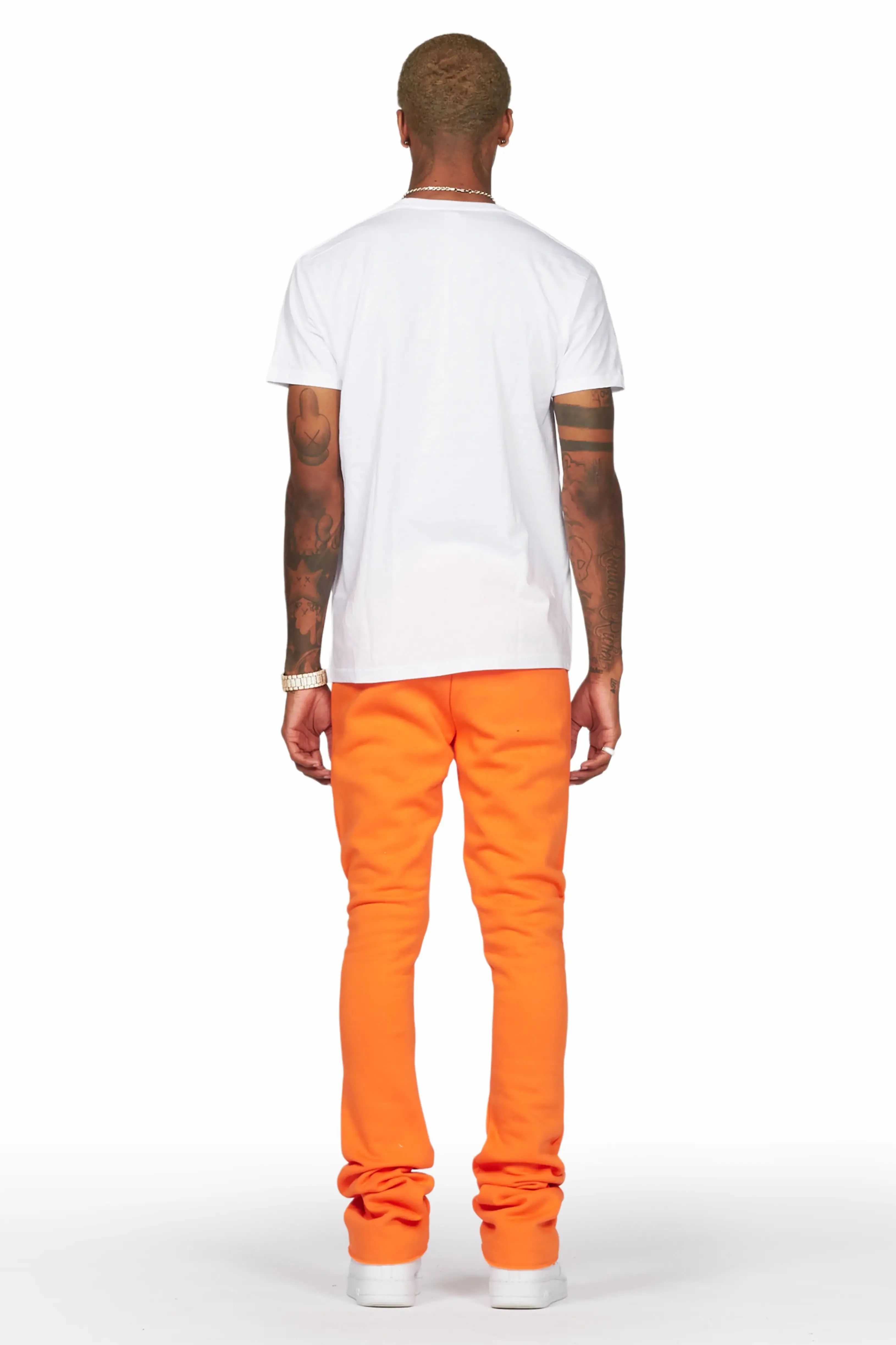 Murdra White/Orange T-Shirt/Stacked Flare Pant Set sold by Rockstar Original product image thumbnail 5