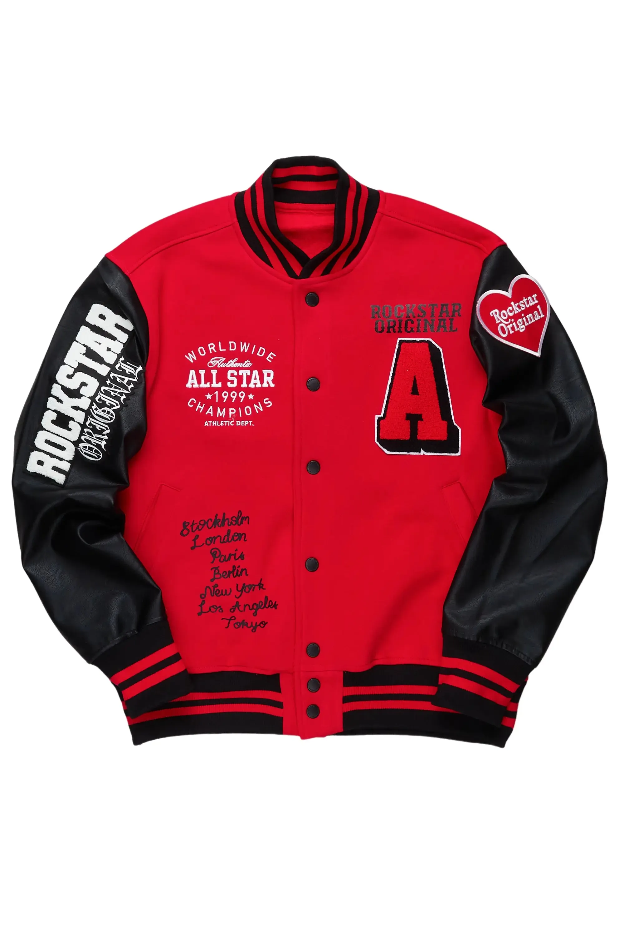 Macall Red Varsity Jacket sold by Rockstar Original product image thumbnail 2