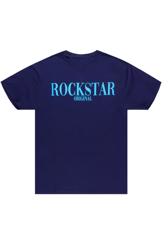 Octavio Printed T-Shirt-Navy/Blue sold by Rockstar Original