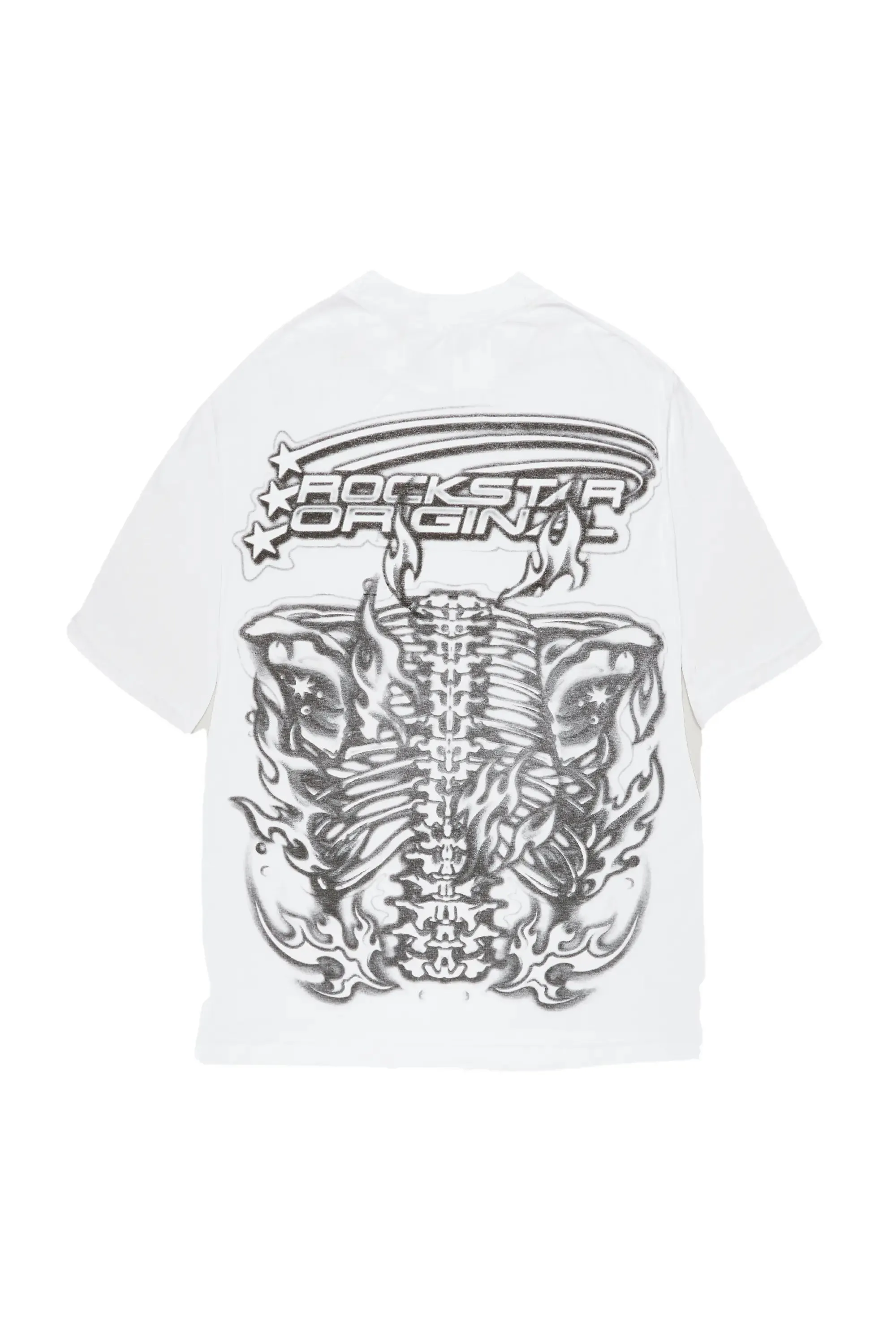 Skelly White Oversized Graphic T-Shirt sold by Rockstar Original product image thumbnail 5