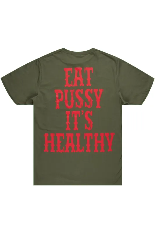 Posse Olive/ Red Graphic T-Shirt sold by Rockstar Original