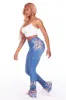 Khalia Med. Wash Painted Super Stacked Jean sold by Rockstar Original