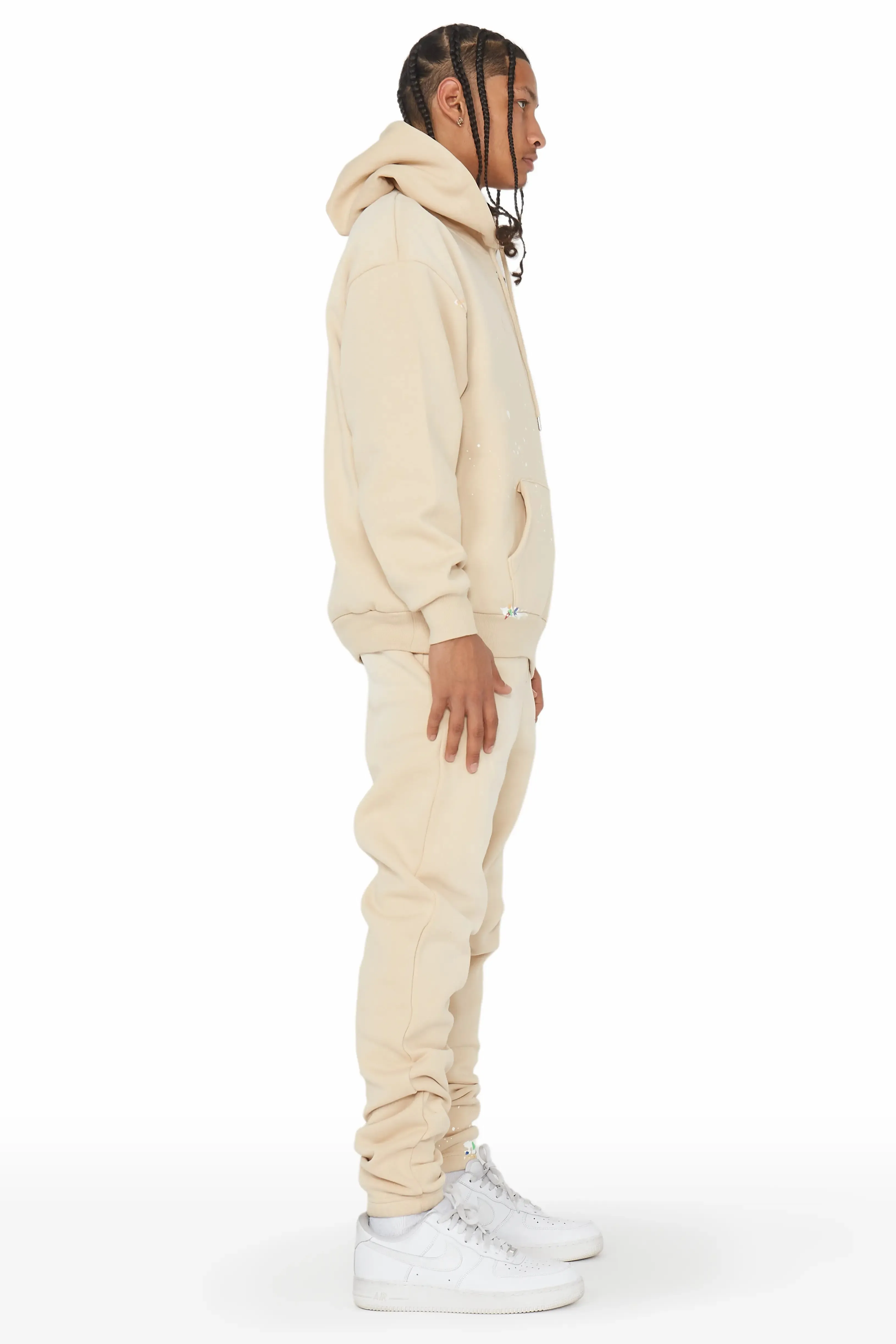 Rockstar Art Dist. Beige Relaxed Fit Track Set sold by Rockstar Original product image thumbnail 4