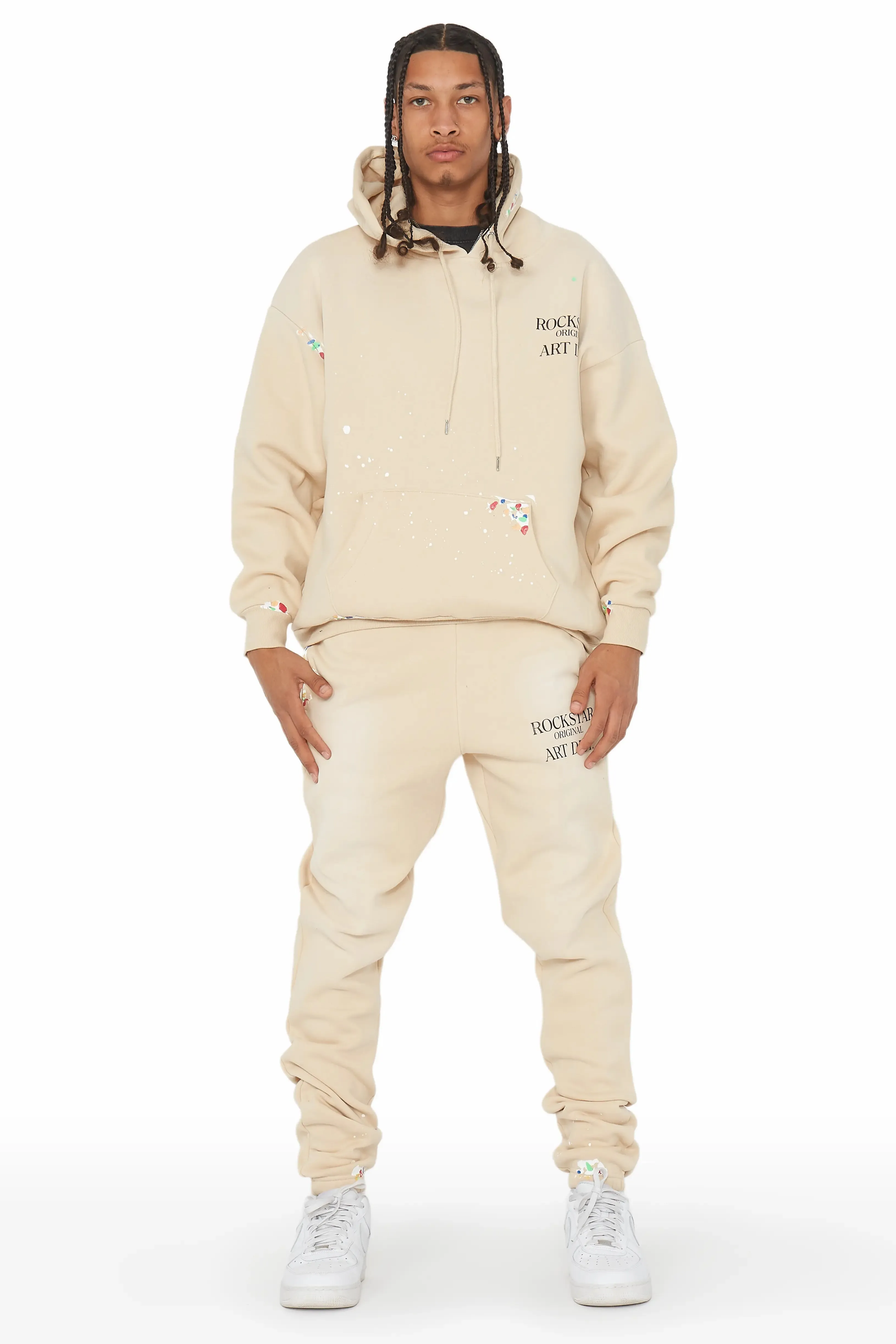 Rockstar Art Dist. Beige Relaxed Fit Track Set sold by Rockstar Original