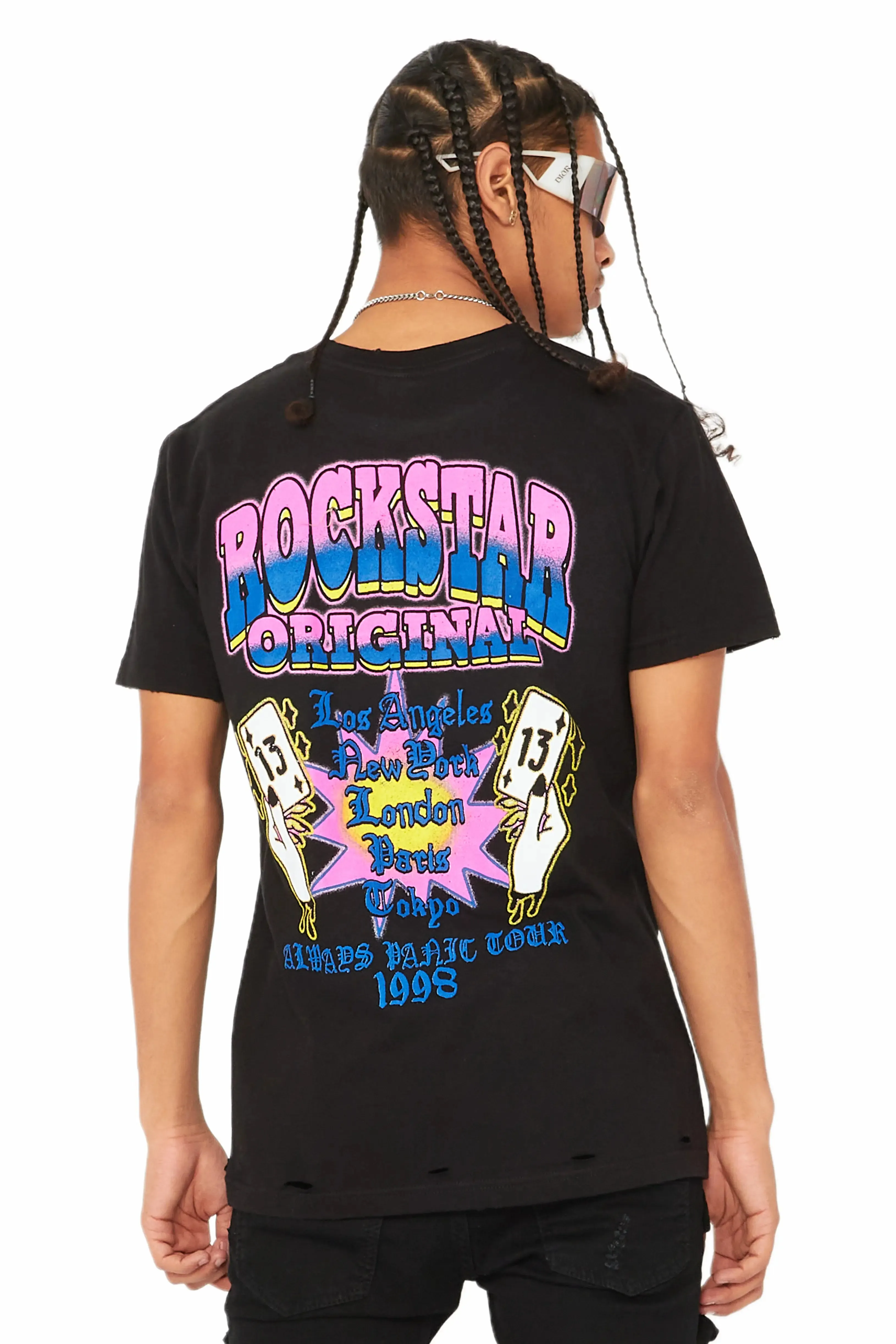 Switchin Black Graphic T-Shirt sold by Rockstar Original product image thumbnail 2