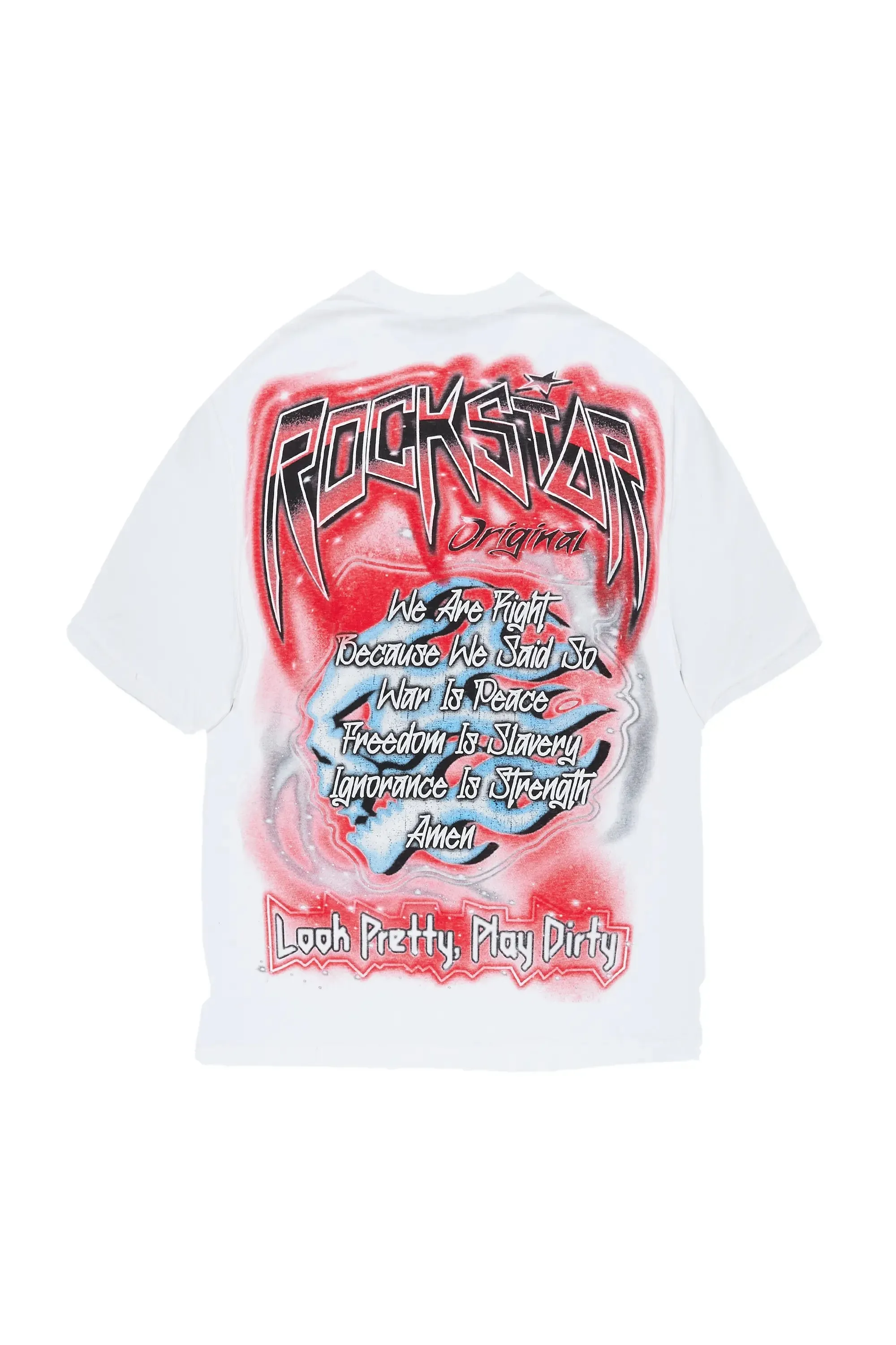Play Dirty White Mega Oversized T-Shirt sold by Rockstar Original product image thumbnail 3