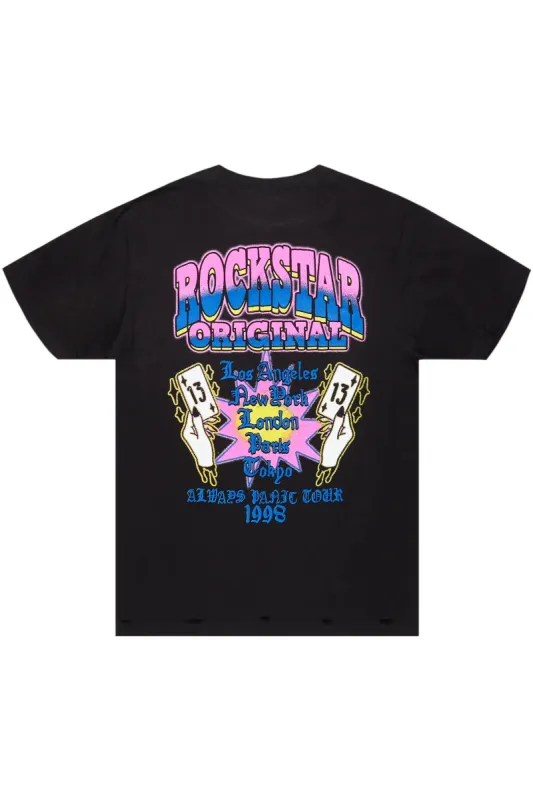 Switchin Black Graphic T-Shirt sold by Rockstar Original