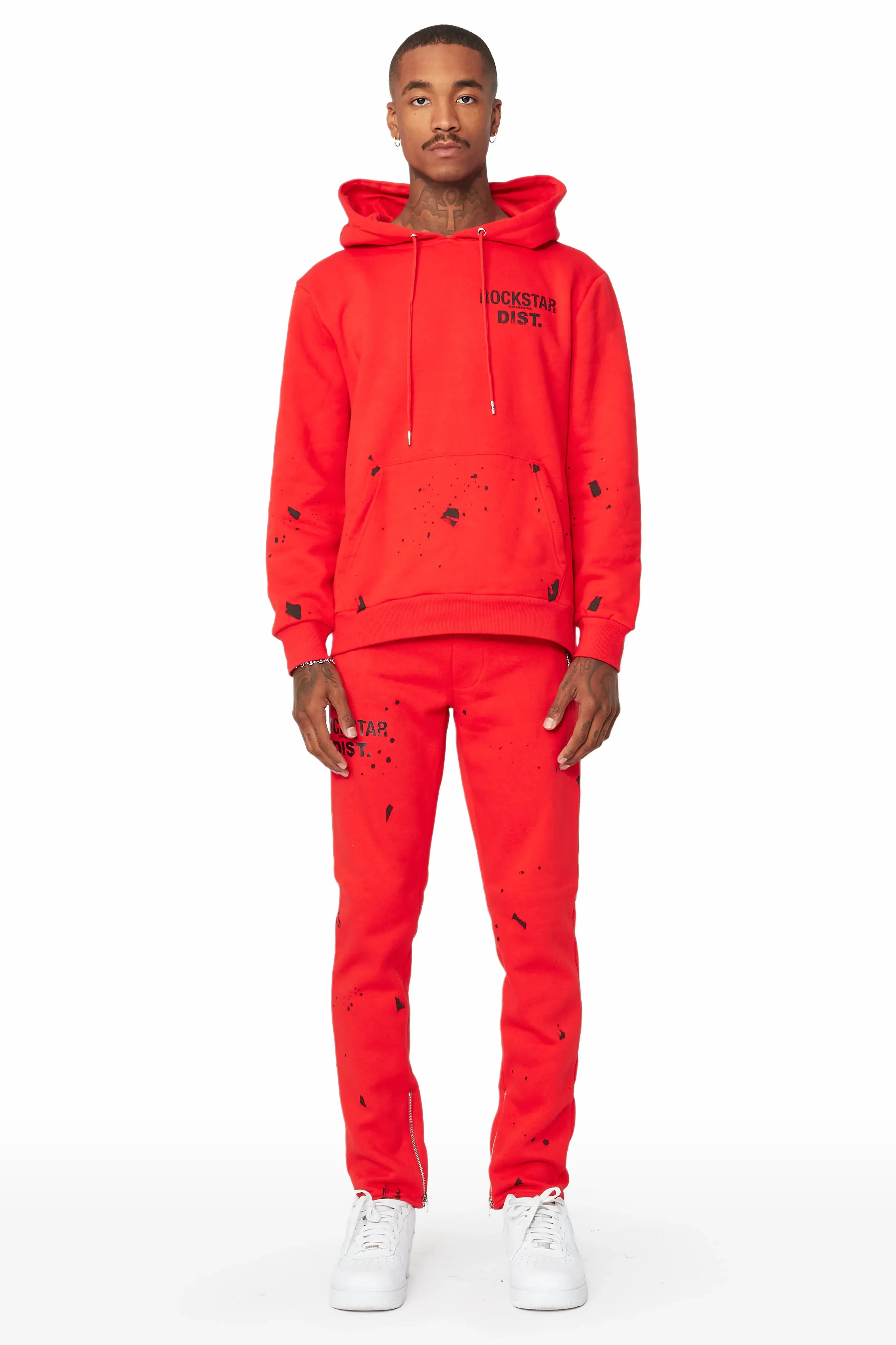 Raffer Red Slim Fit Track Set sold by Rockstar Original