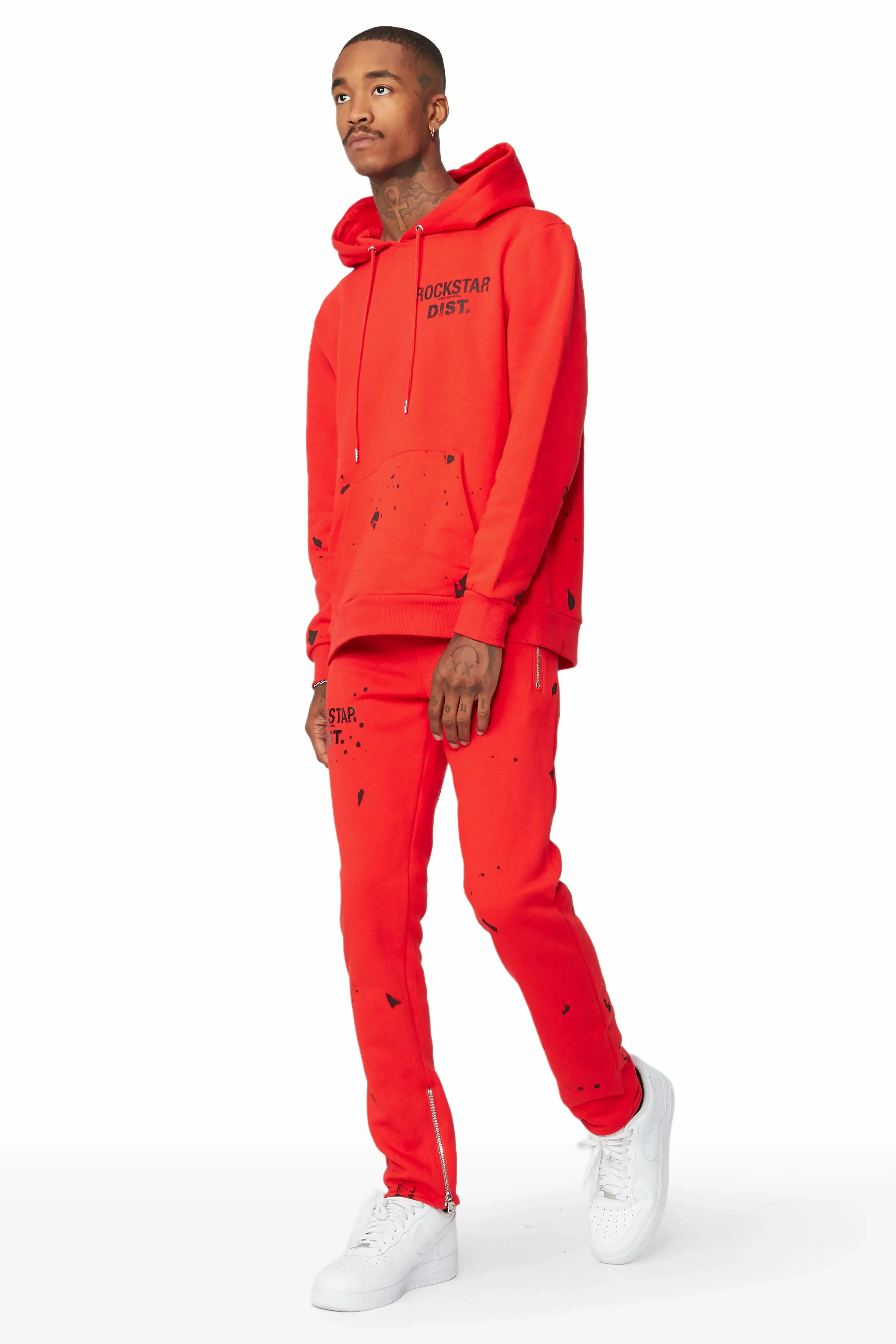 Raffer Red Slim Fit Track Set sold by Rockstar Original product image thumbnail 3