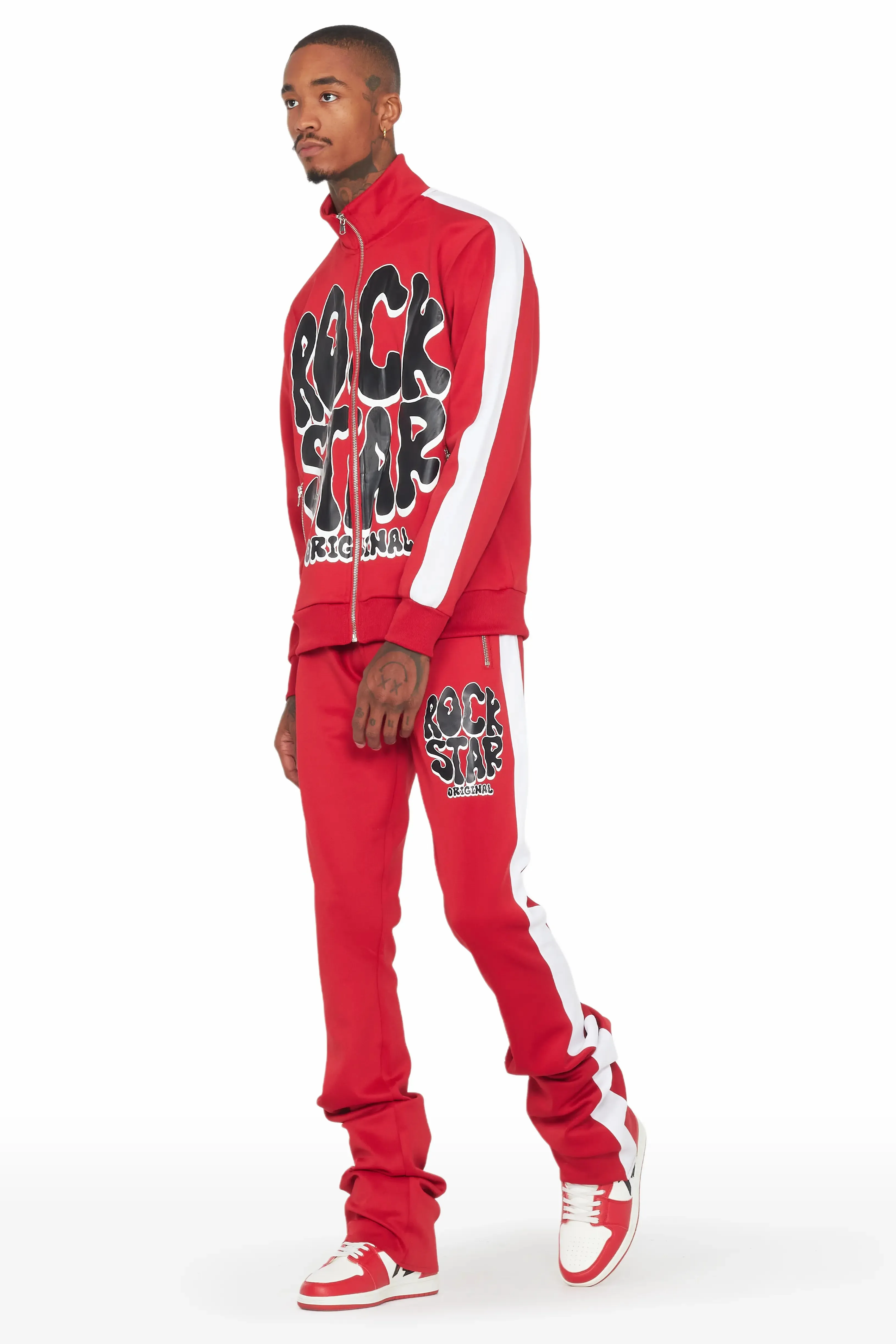 Neo Red Tricot Super Stacked Track Set sold by Rockstar Original product image thumbnail 2