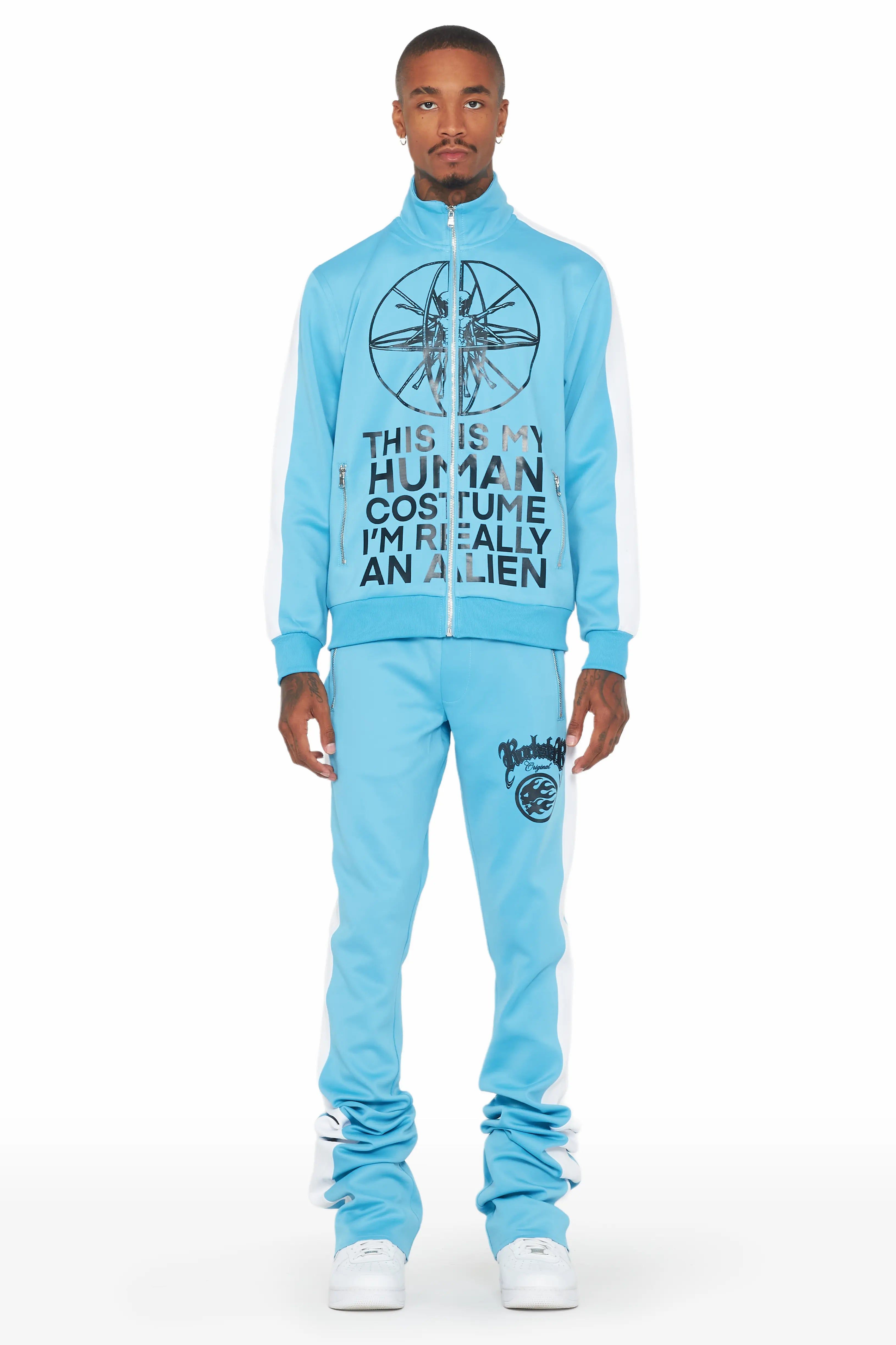 Cecyl Baby Blue Tricot Super Stacked Track Set sold by Rockstar Original