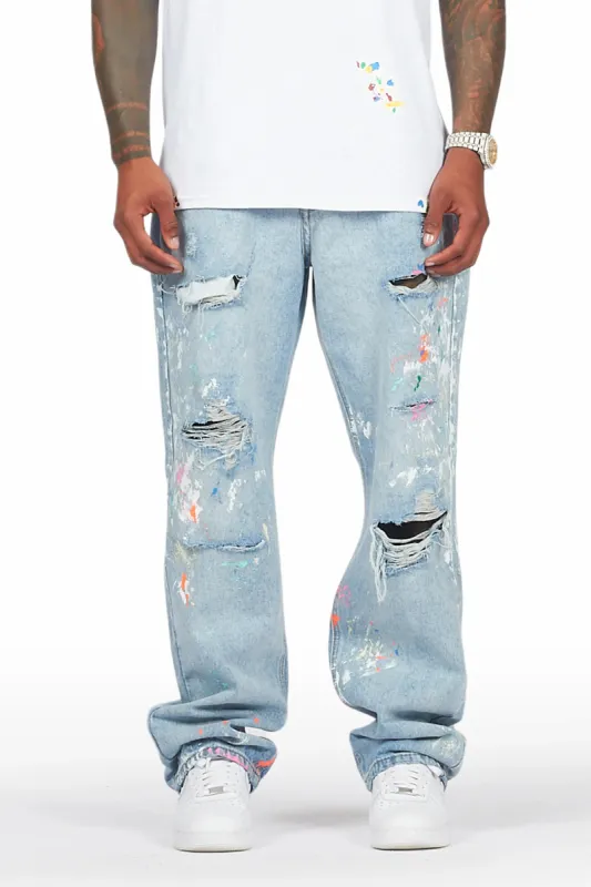 Zasha Light Blue Painter Baggy Jean sold by Rockstar Original
