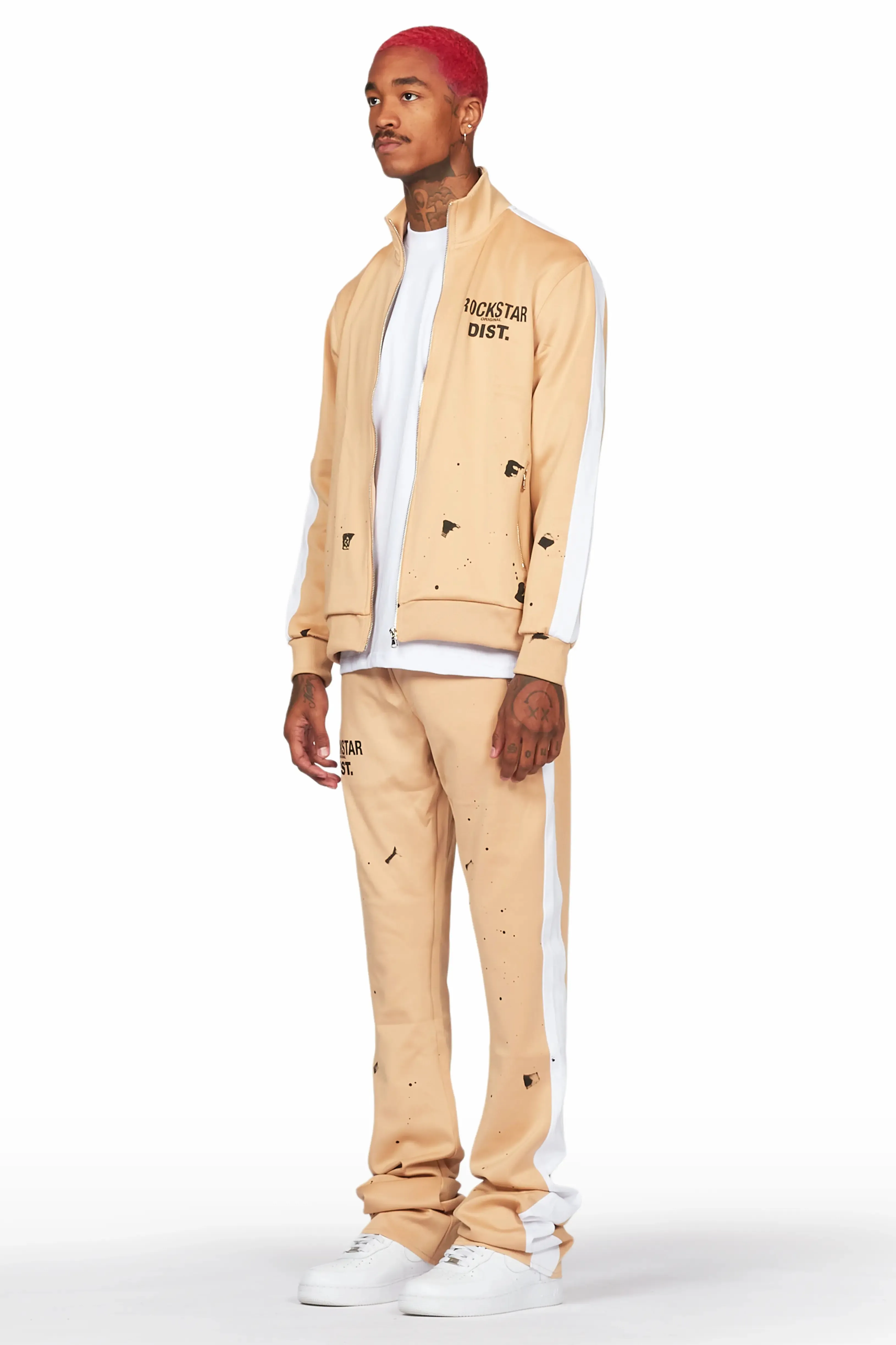 Raffer Beige Super Stacked Tricot Track Set sold by Rockstar Original product image thumbnail 3