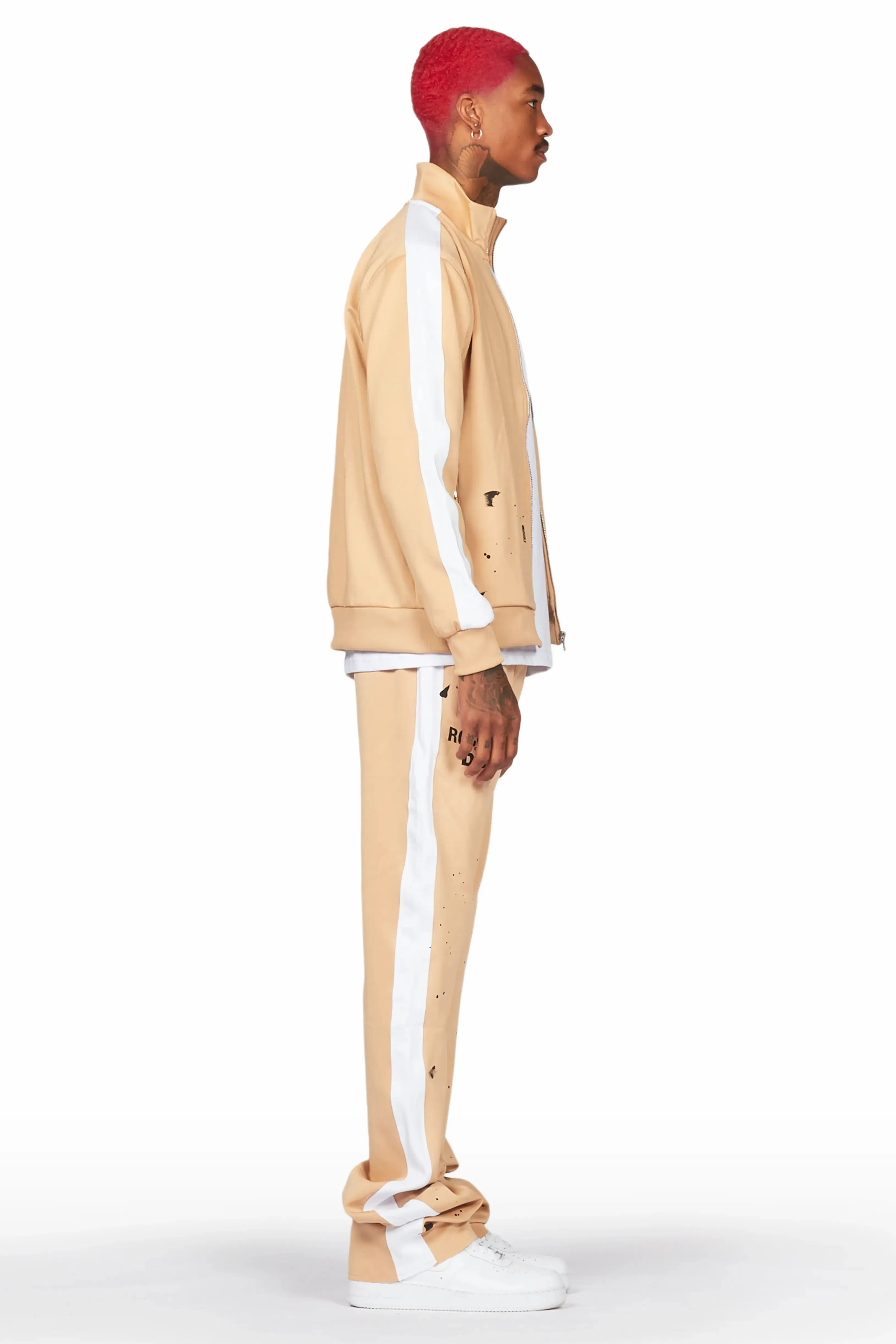 Raffer Beige Super Stacked Tricot Track Set sold by Rockstar Original product image thumbnail 4