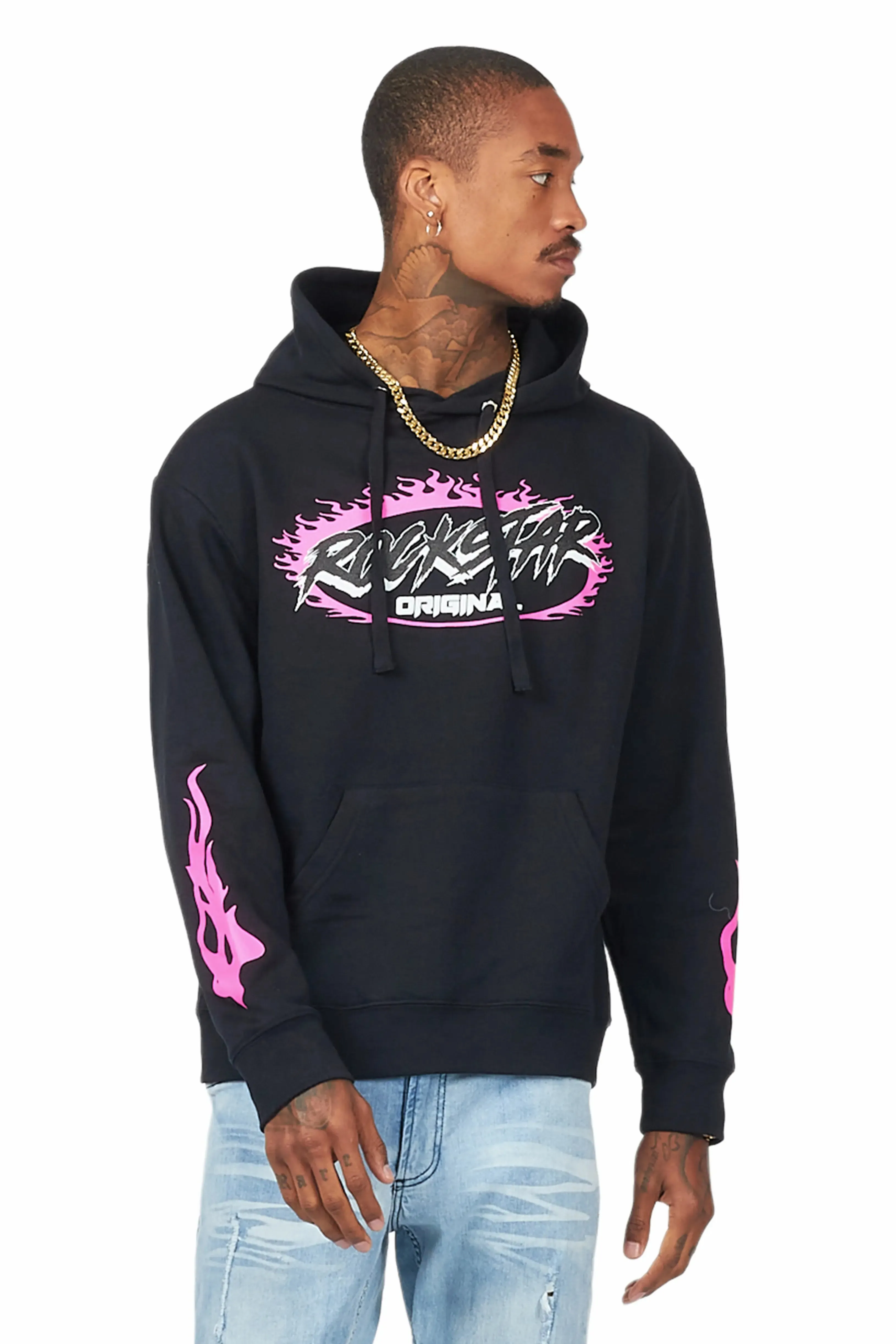 Draven Black/Pink Graphic Hoodie sold by Rockstar Original product image thumbnail 4