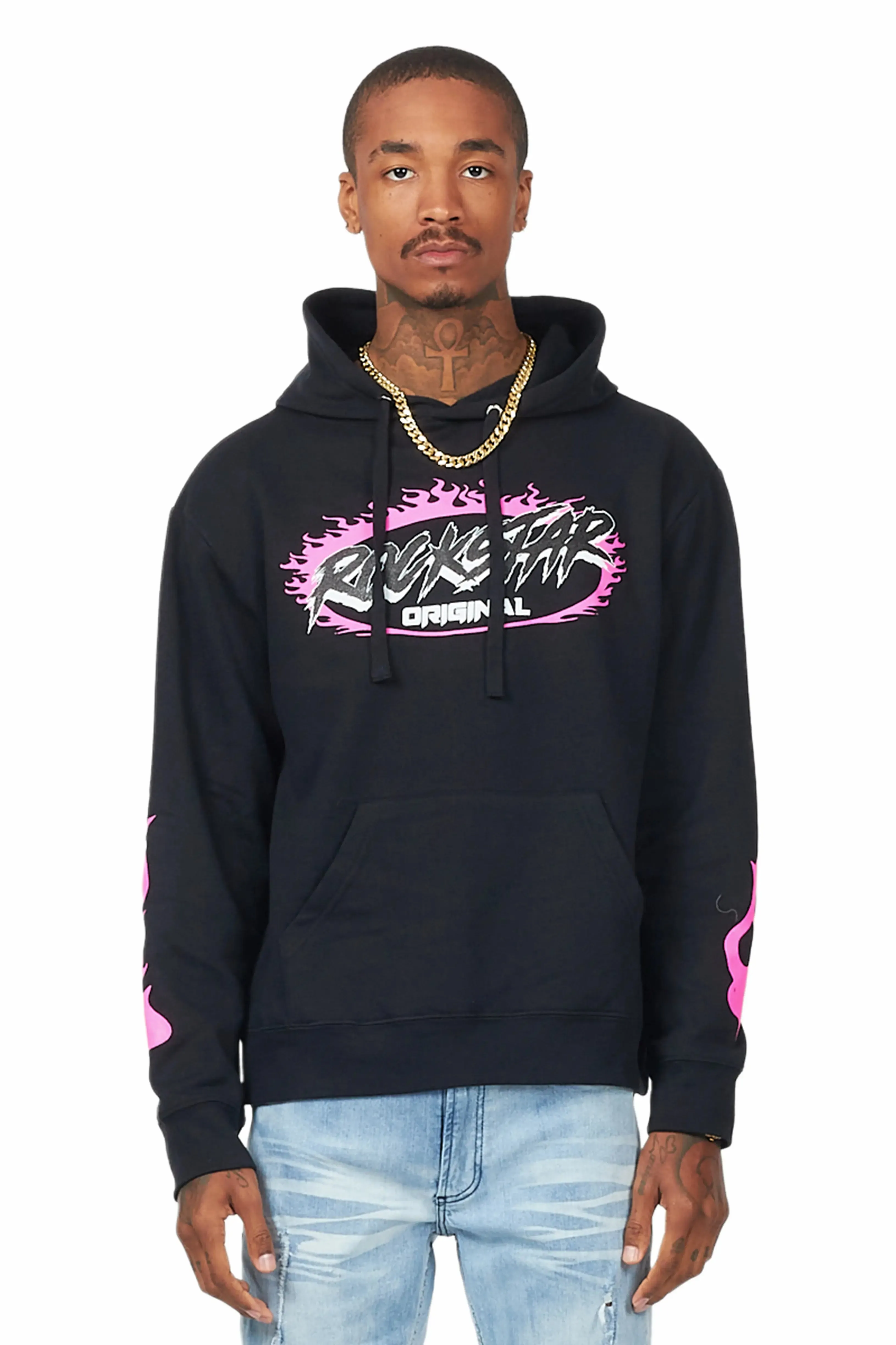 Draven Black/Pink Graphic Hoodie sold by Rockstar Original