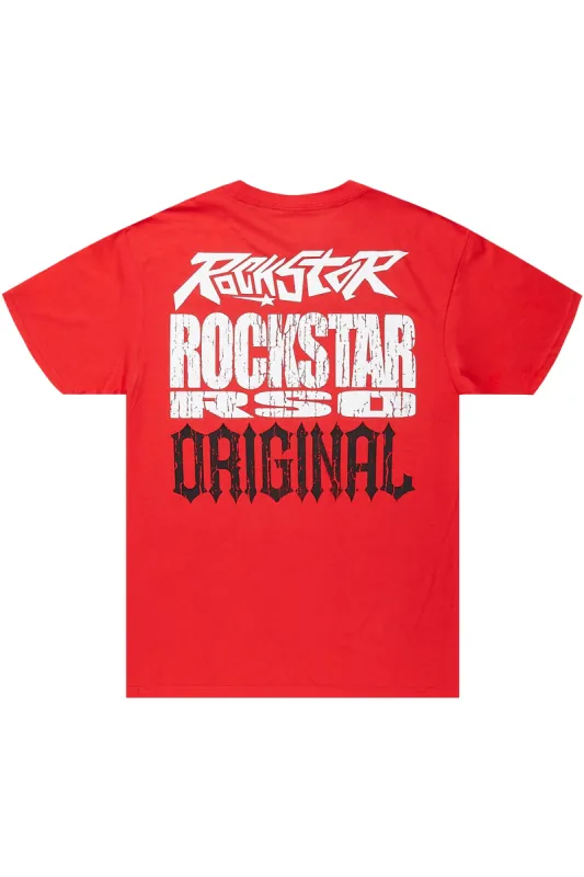 Camryn Red Oversized T-Shirt sold by Rockstar Original