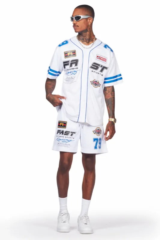 Takato White Mesh Jersey Short Set sold by Rockstar Original