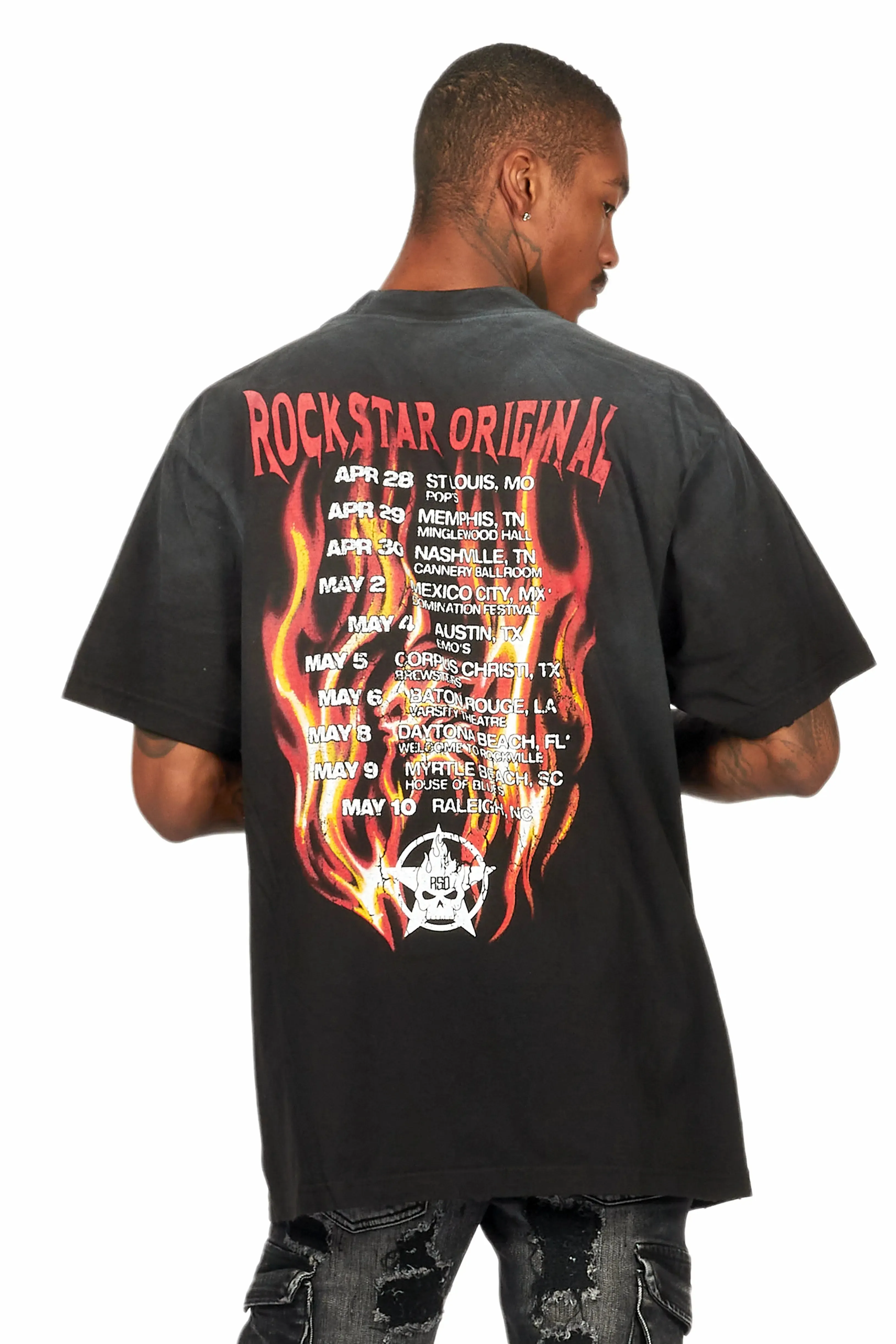 Saber Black Oversized Graphic T-Shirt sold by Rockstar Original product image thumbnail 4