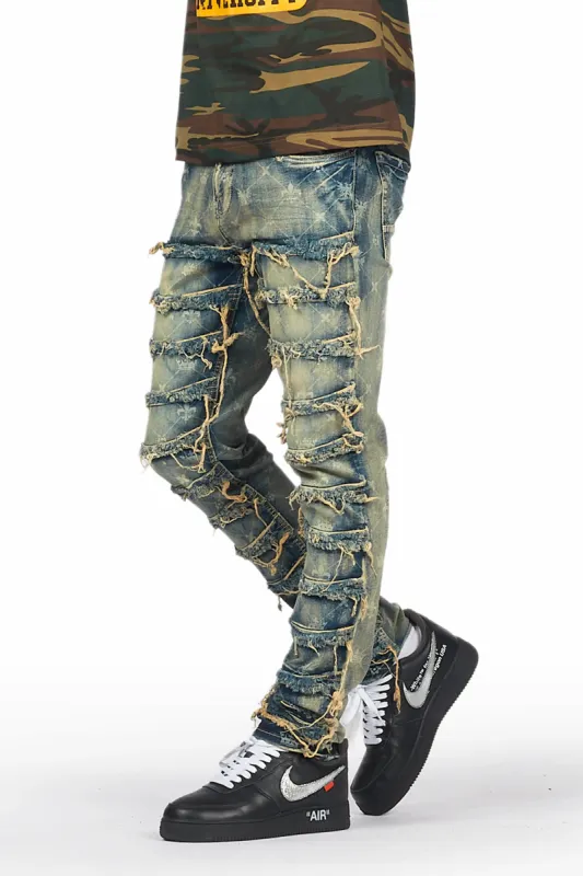 Pasha Indigo Slim Fit Frayed Jean sold by Rockstar Original