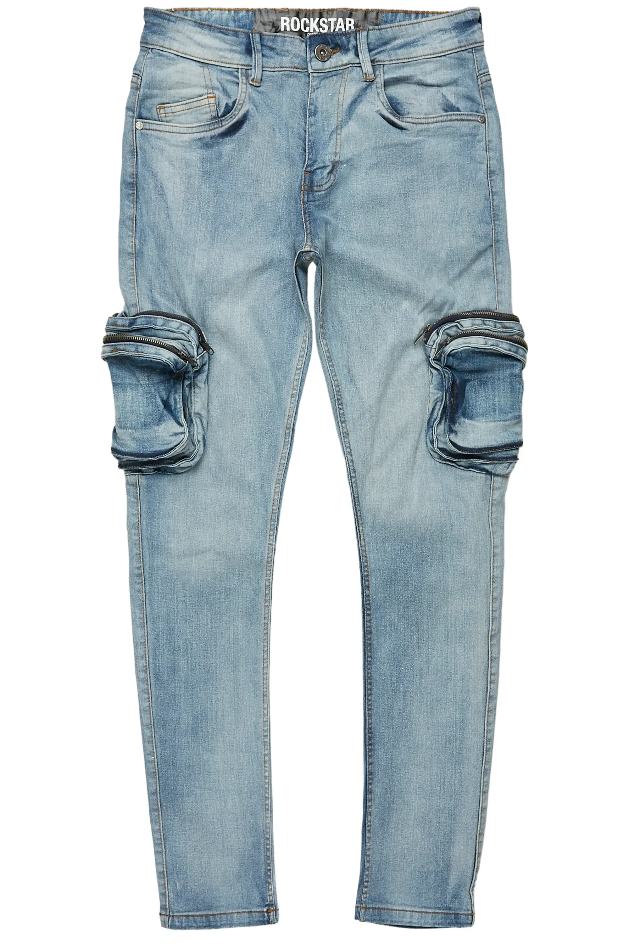 Falan Light Blue Skinny Fit Cargo Jean sold by Rockstar Original product image thumbnail 2