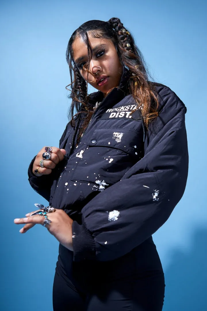 Zayla Black Art Dist. Puffer Jacket sold by Rockstar Original product image thumbnail 2