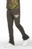 Alpine Olive Stacked Flare Pant sold by Rockstar Original