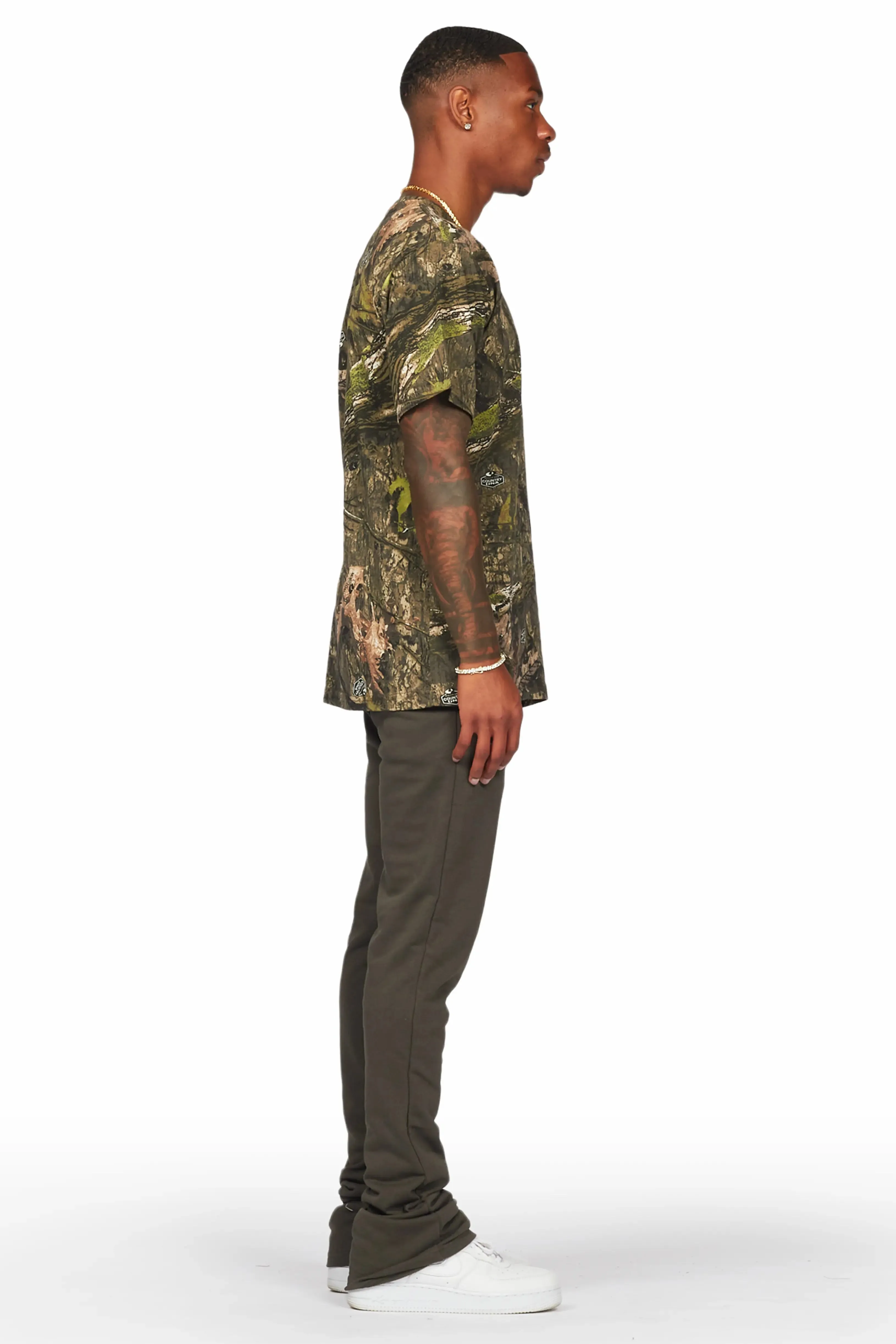 Alpine Olive Stacked Flare Pant sold by Rockstar Original product image thumbnail 3