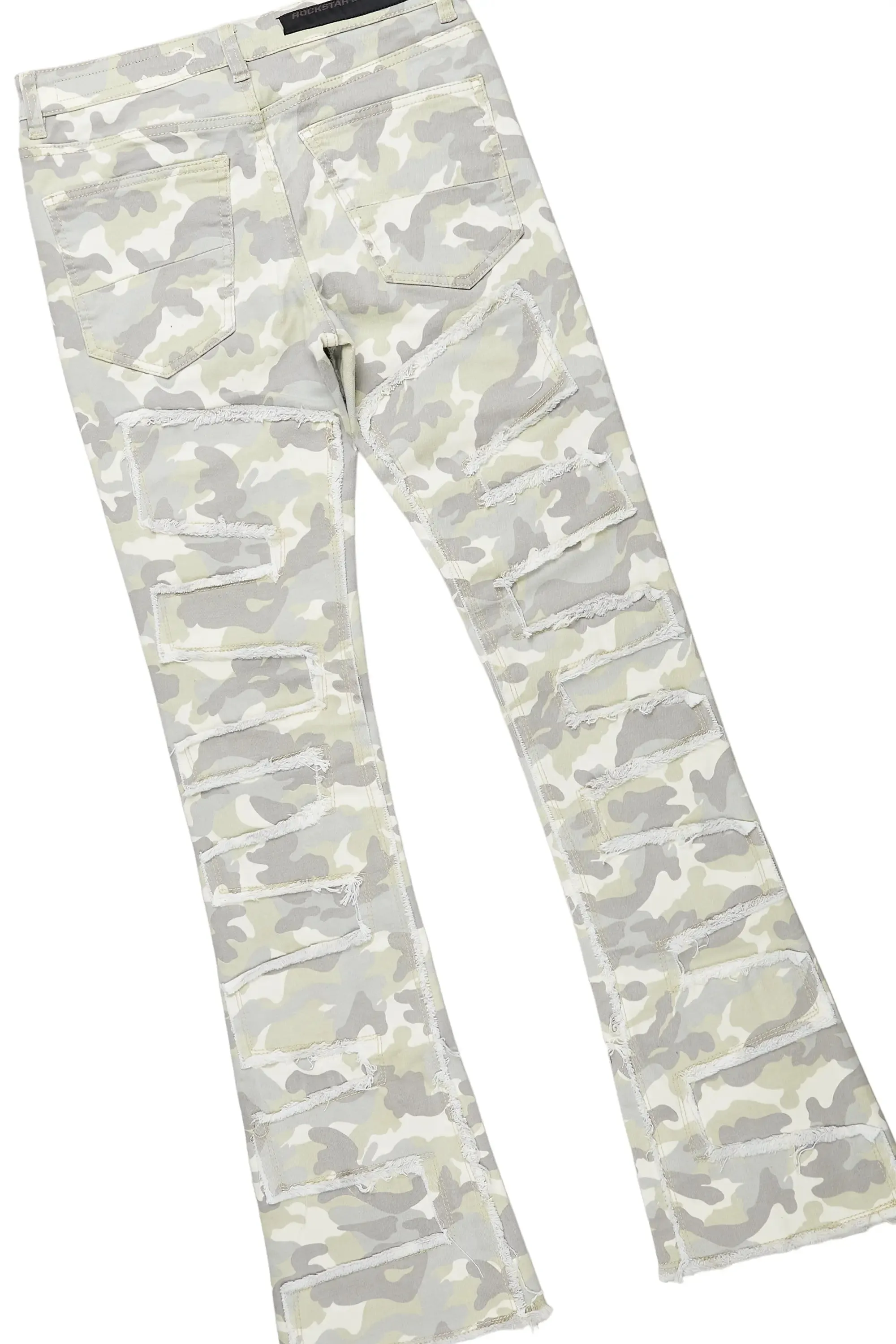 Lake White/Grey T-Shirt & Shake Stacked Flare Jean Bundle sold by Rockstar Original product image thumbnail 5