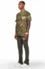 Alpine Olive Stacked Flare Pant sold by Rockstar Original