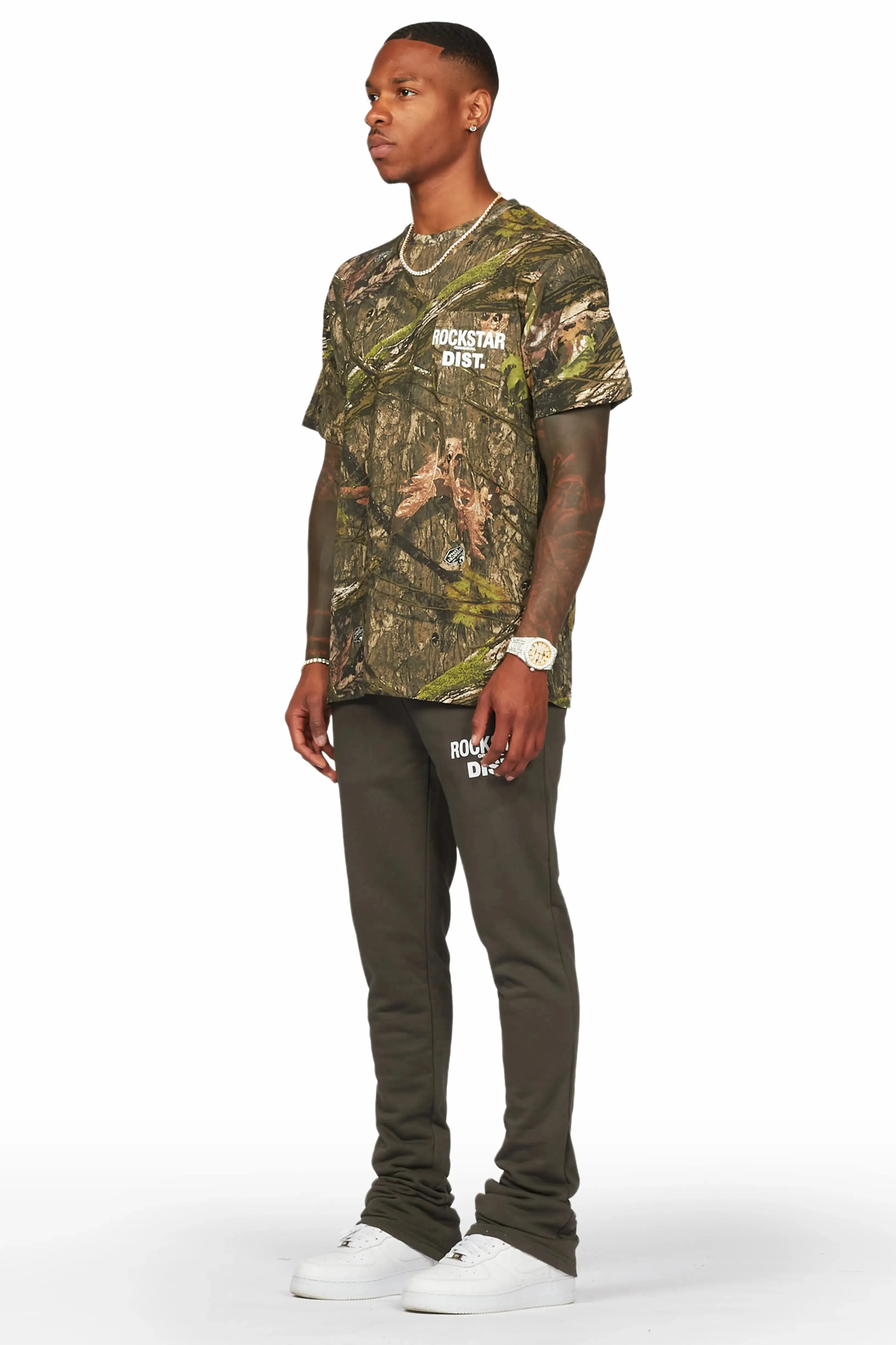 Alpine Olive Stacked Flare Pant sold by Rockstar Original product image thumbnail 5