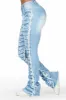 Raeven Light Blue Stacked Flare Jean sold by Rockstar Original
