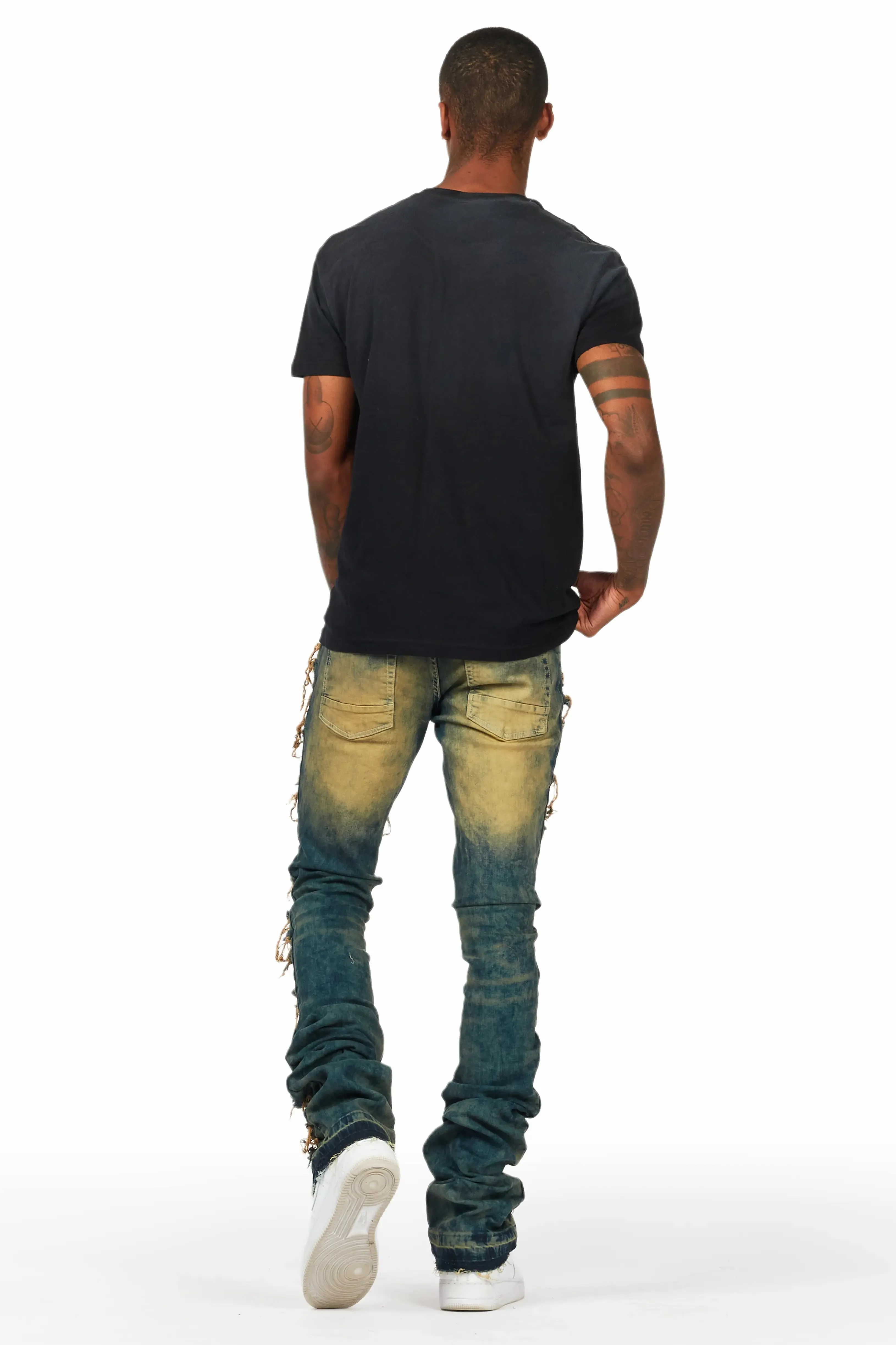 Cargan Black T-Shirt Stacked Flare Jean Bundle sold by Rockstar Original product image thumbnail 4