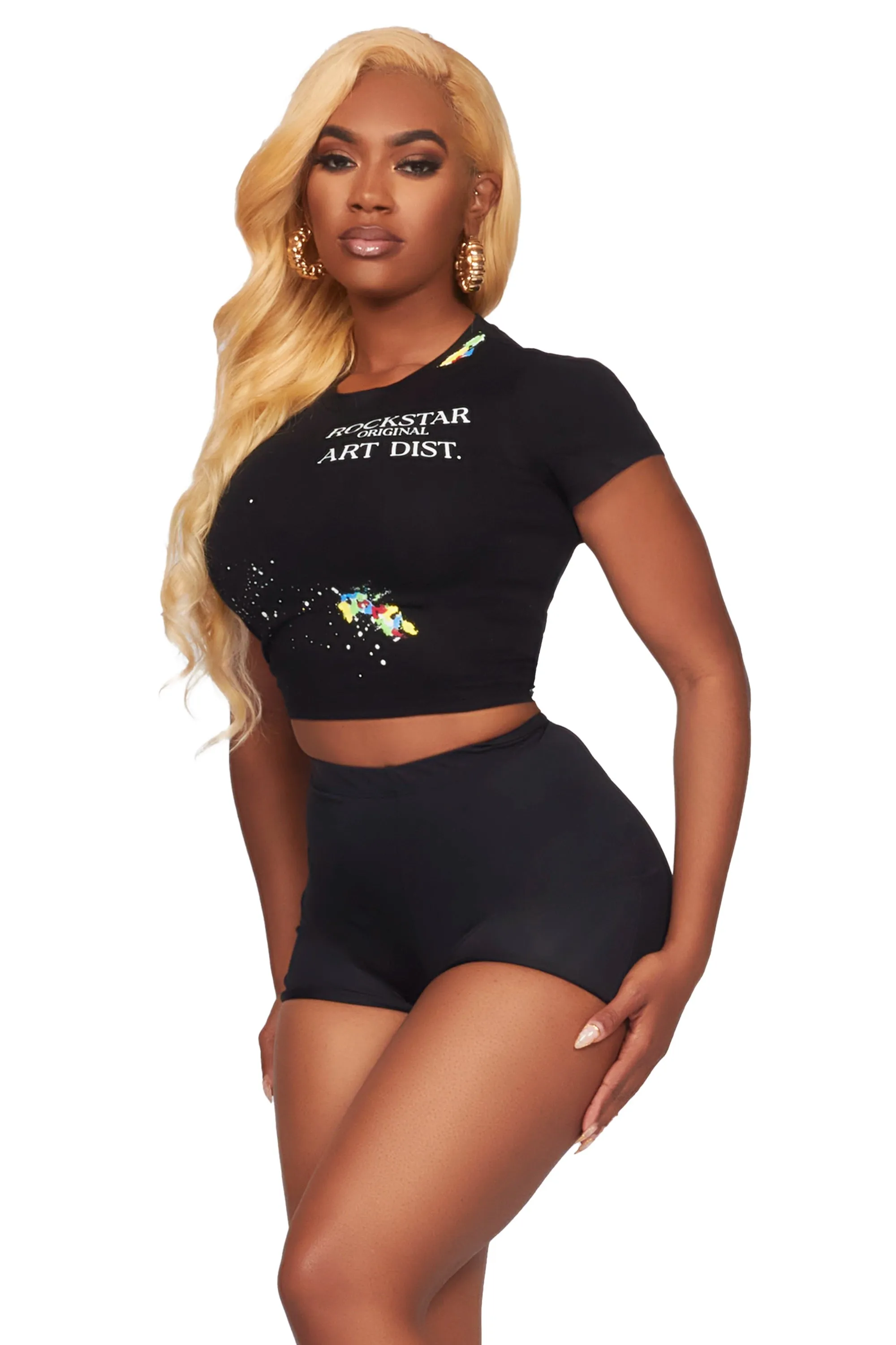 Lashina Black Crop T-Shirt sold by Rockstar Original