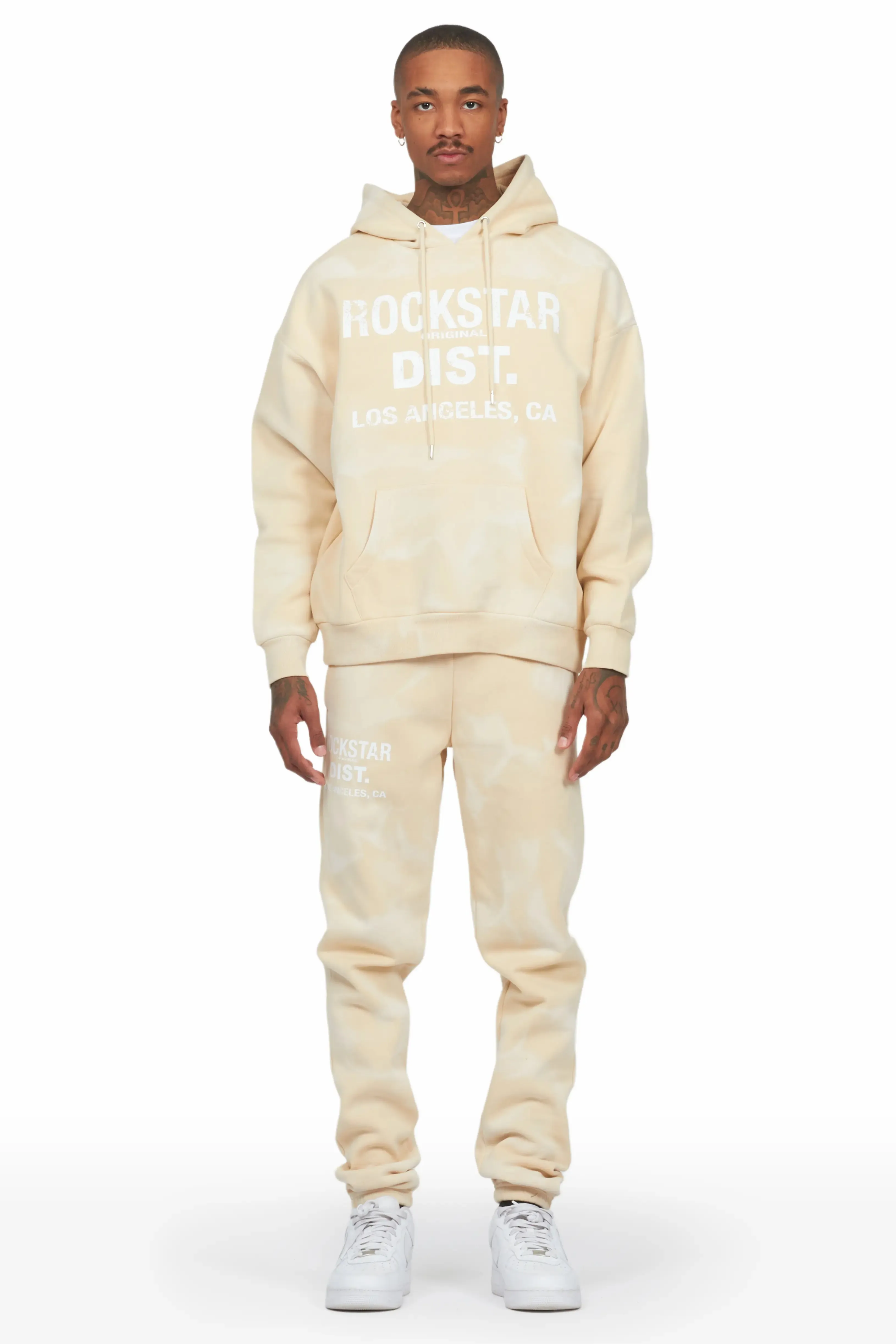 Nelly Beige Hoodie Relaxed Fit Track Set sold by Rockstar Original