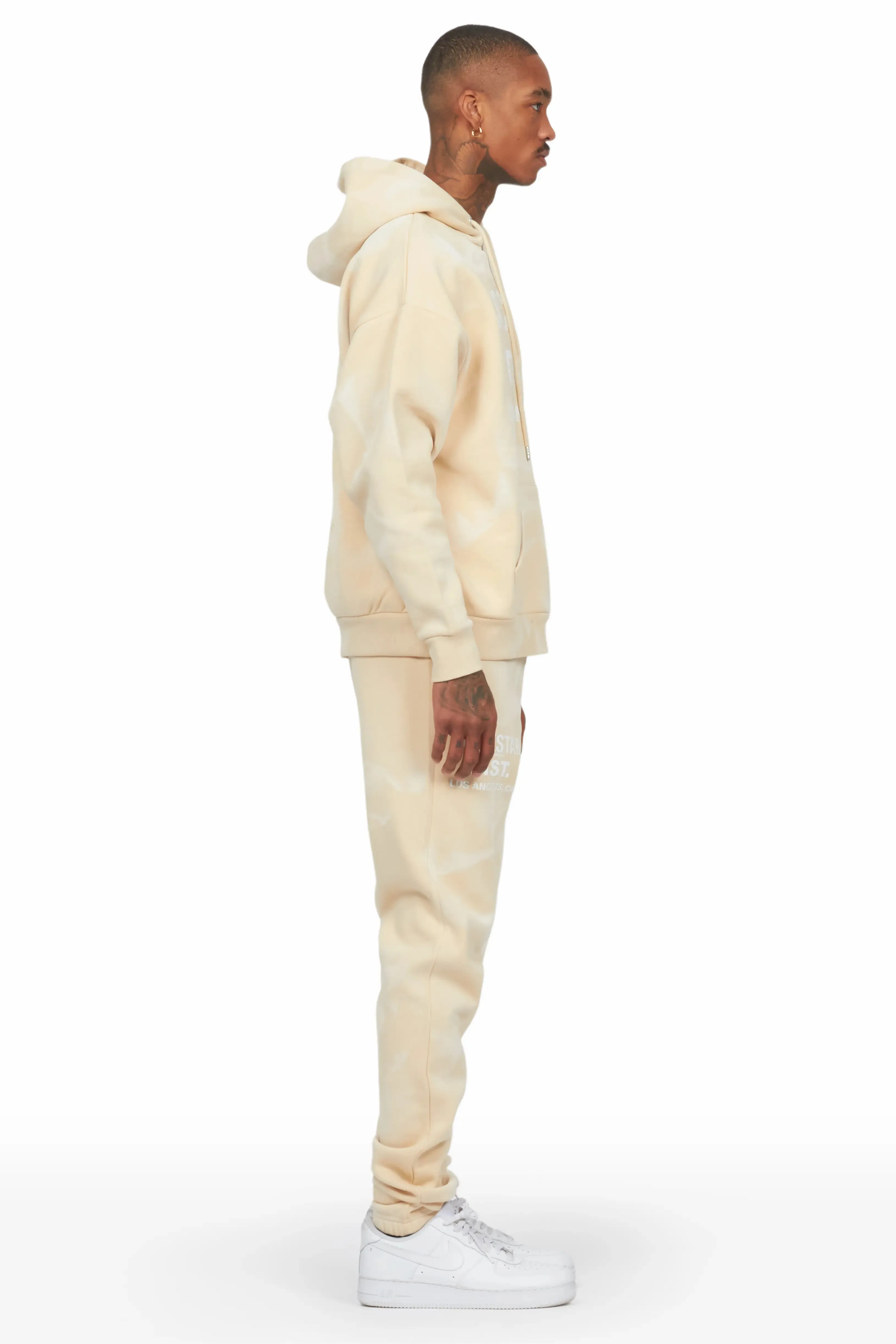 Nelly Beige Hoodie Relaxed Fit Track Set sold by Rockstar Original product image thumbnail 4