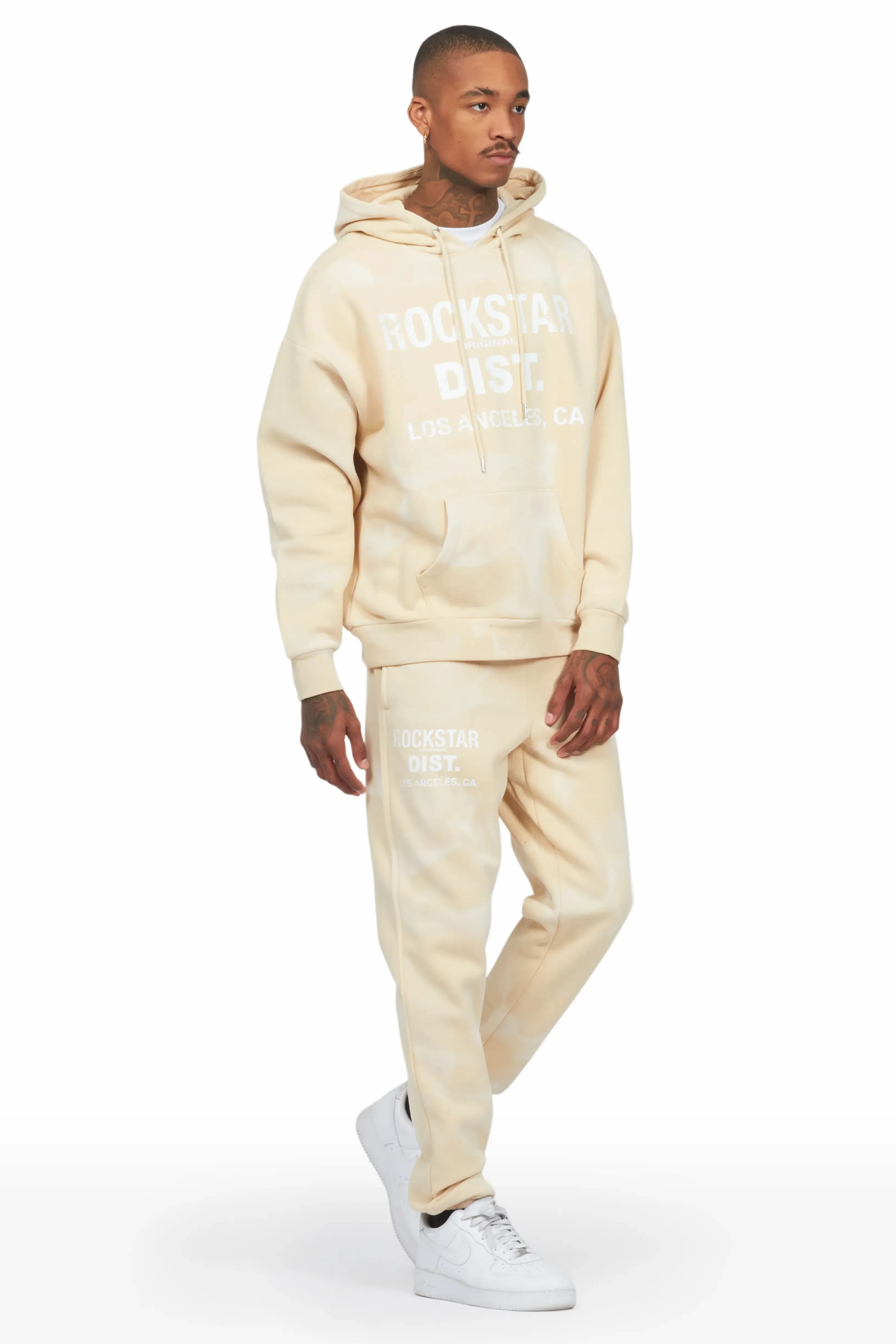Nelly Beige Hoodie Relaxed Fit Track Set sold by Rockstar Original product image thumbnail 3