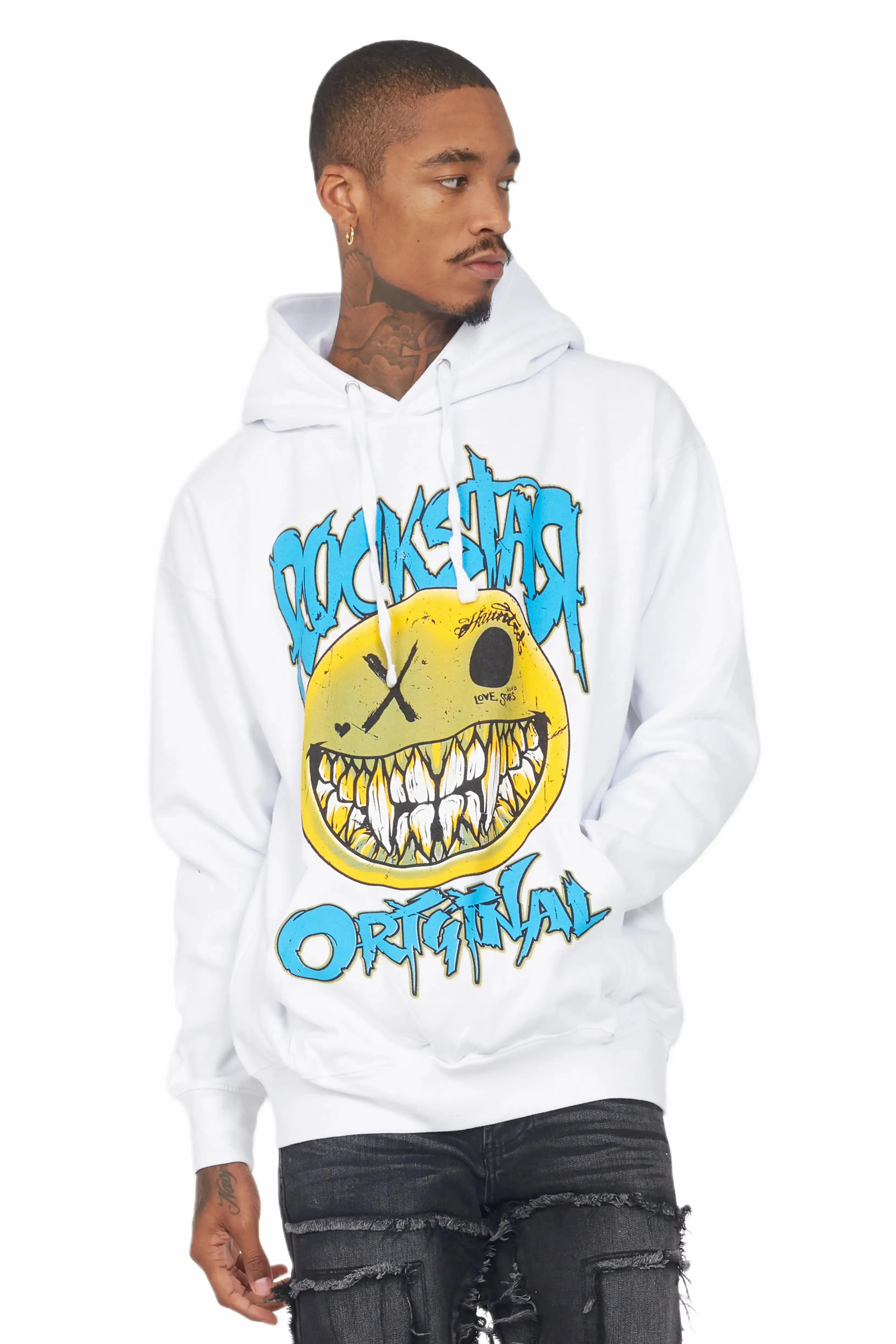 Fraust White Graphic Hoodie sold by Rockstar Original product image thumbnail 4