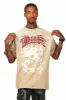 Tabby Beige Oversized Graphic T-Shirt sold by Rockstar Original