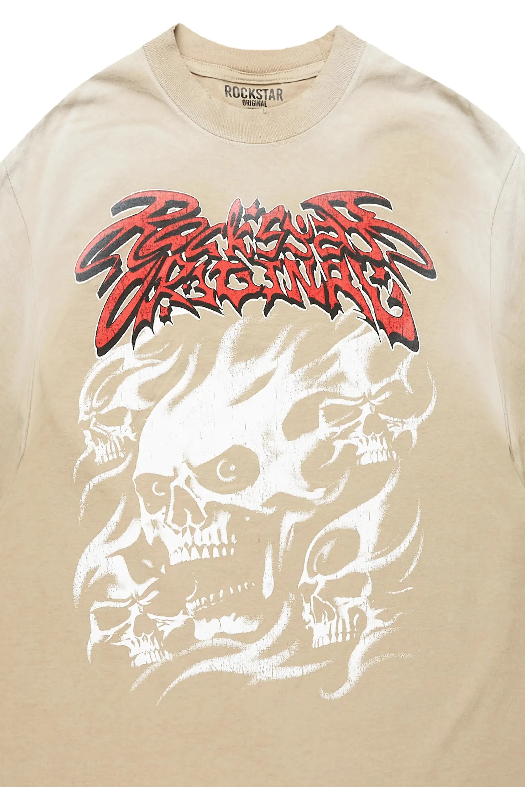 Tabby Beige Oversized Graphic T-Shirt sold by Rockstar Original product image thumbnail 5